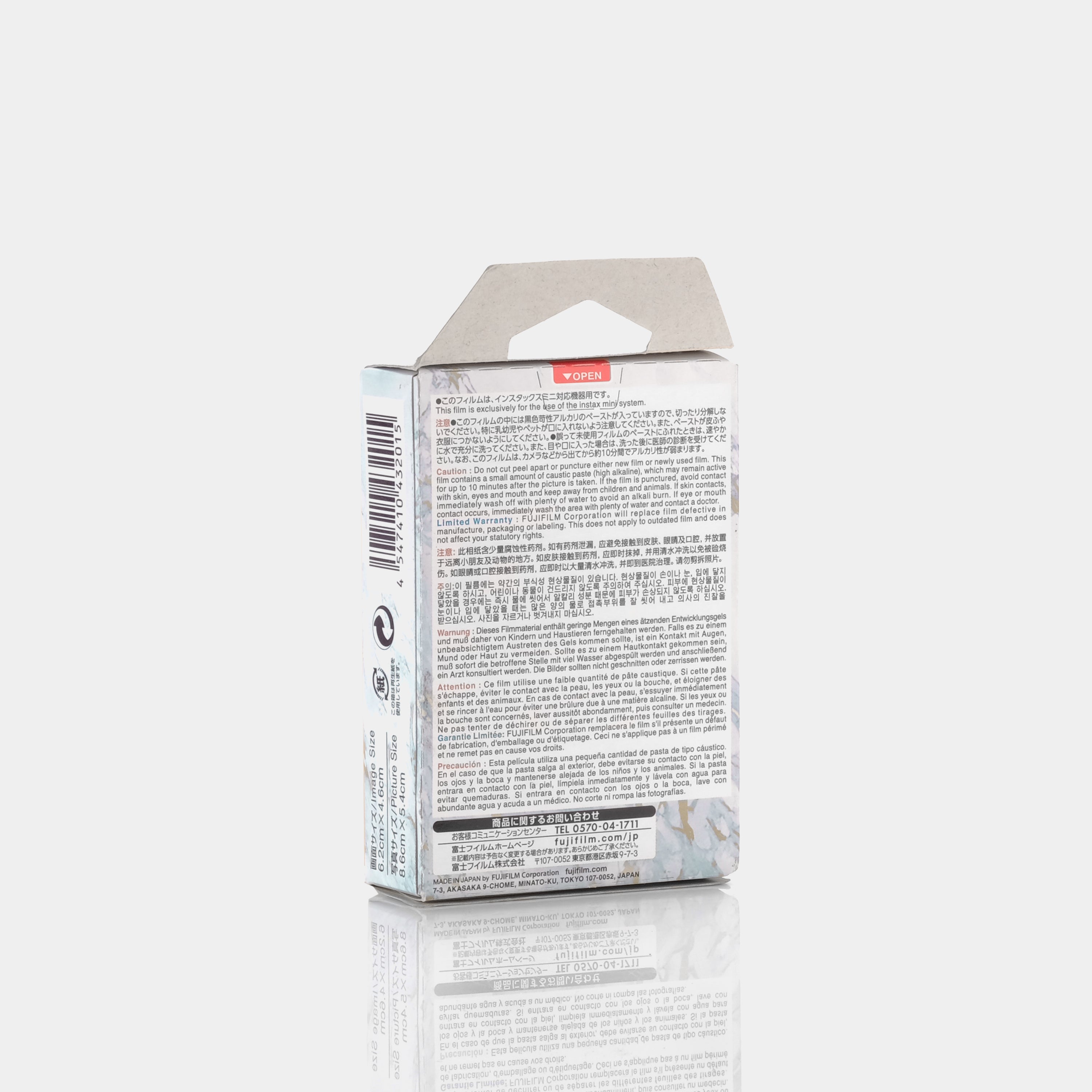 Discounted Fujifilm Instax Mini Blue Marble Instant Film (1 Pack)