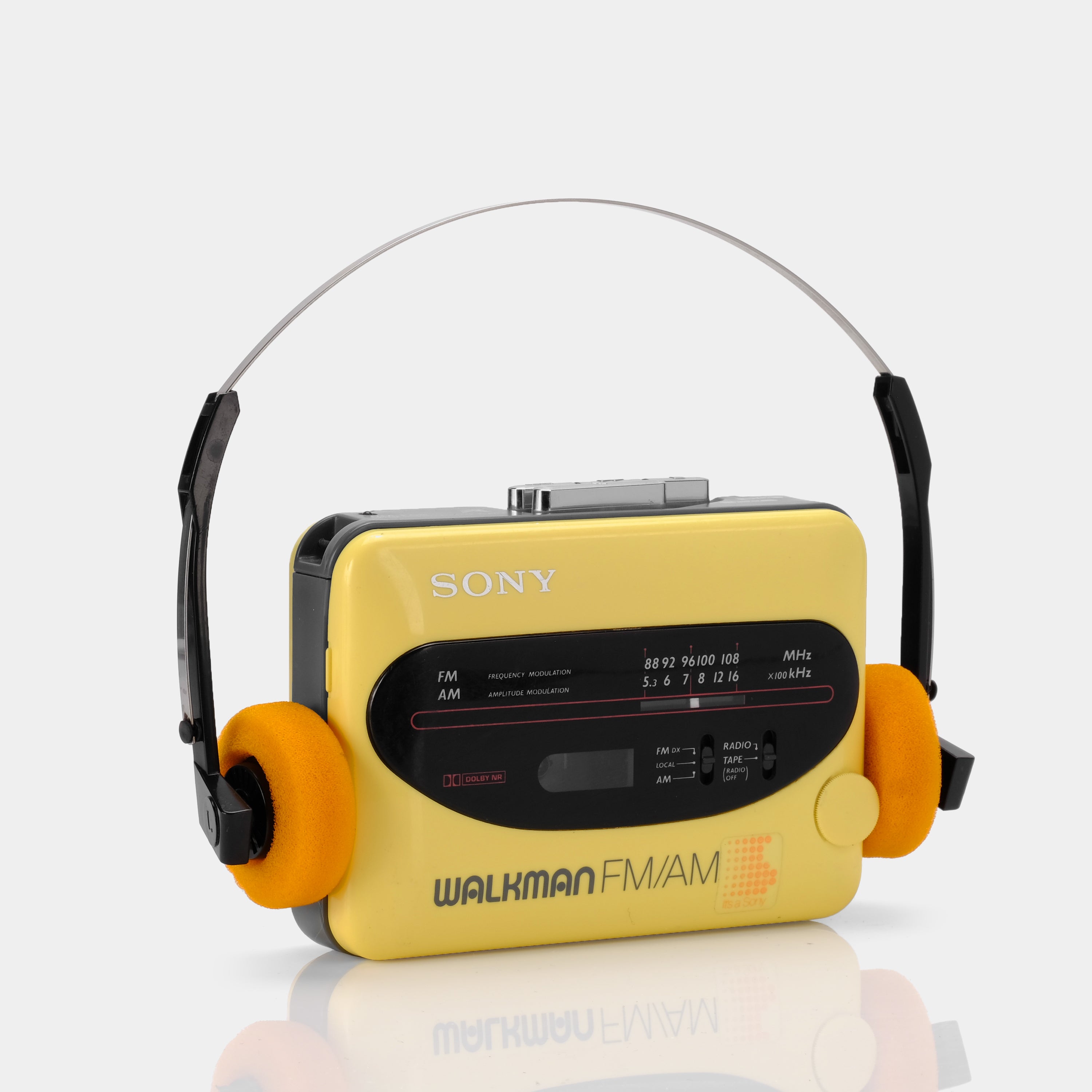 Sony Walkman WM-F38/F68 Yellow Portable Cassette Player (B-Grade)