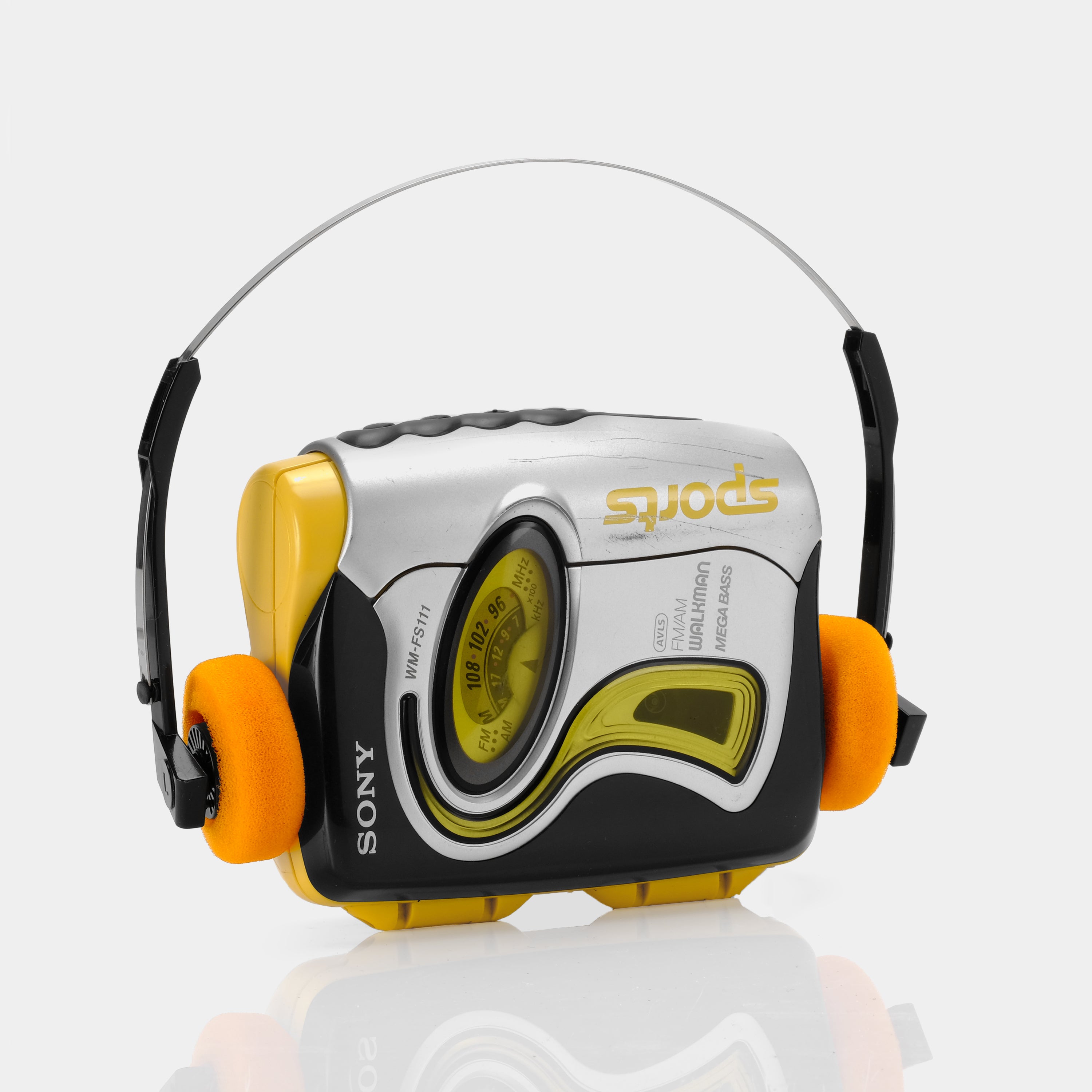 Sony Sports Walkman WM-FS111 Yellow AM/FM Portable Cassette Player (B-Grade)