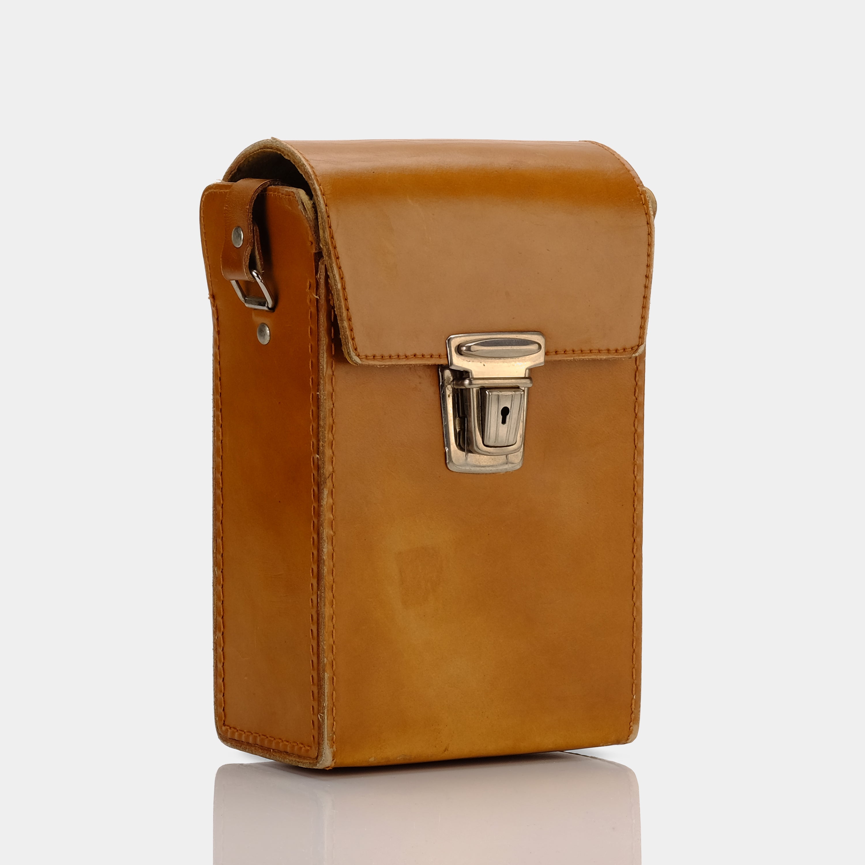 Vegan Leather Folding Camera Case With Buckle Closure