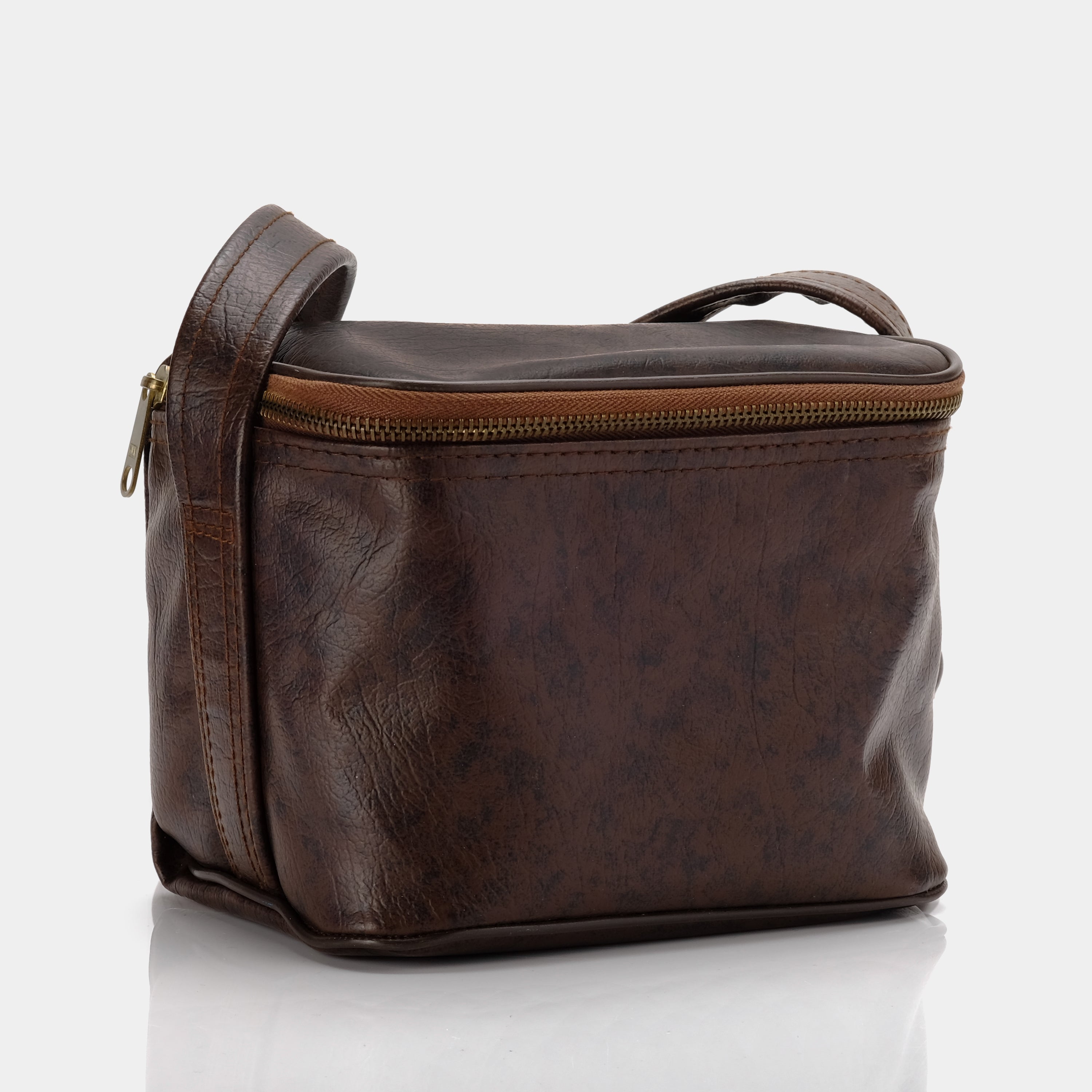 Vegan Leather Chocolate Brown Box Camera Bag