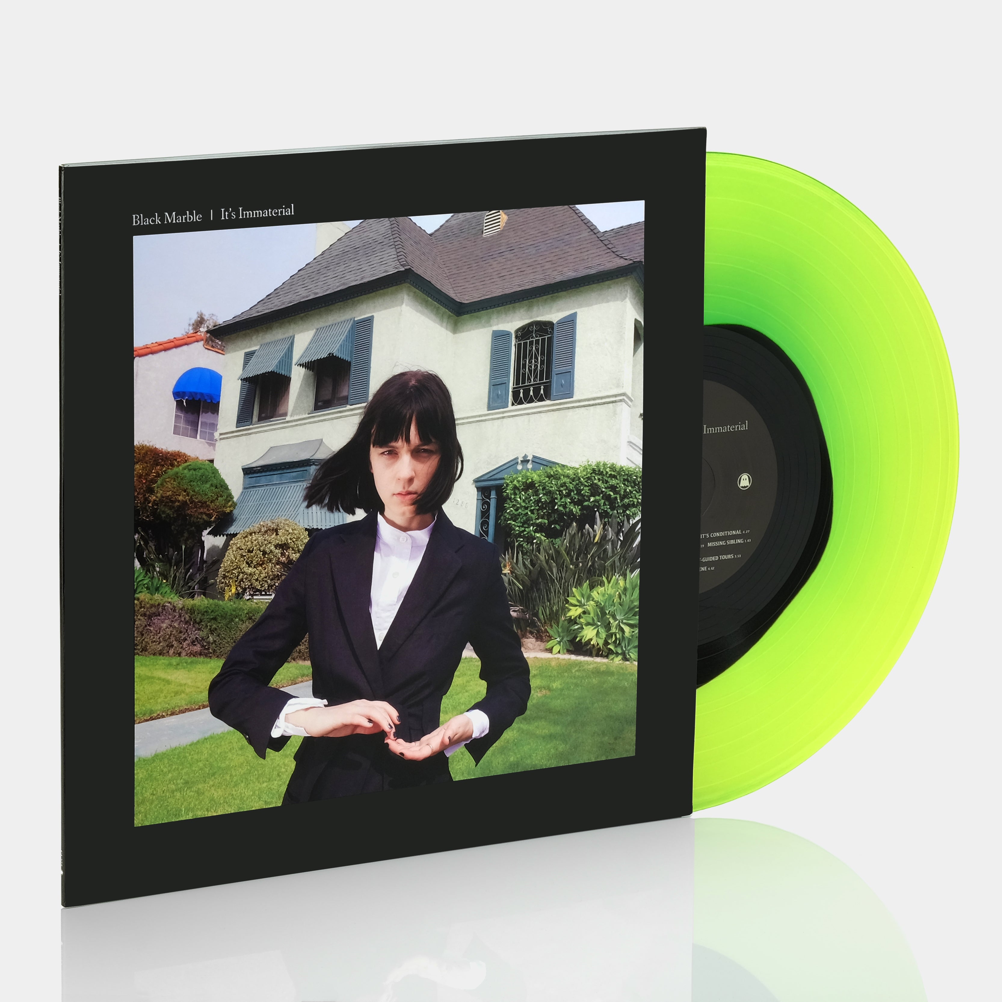 Black Marble - It's Immaterial LP Green, Yellow & Black Vinyl Record