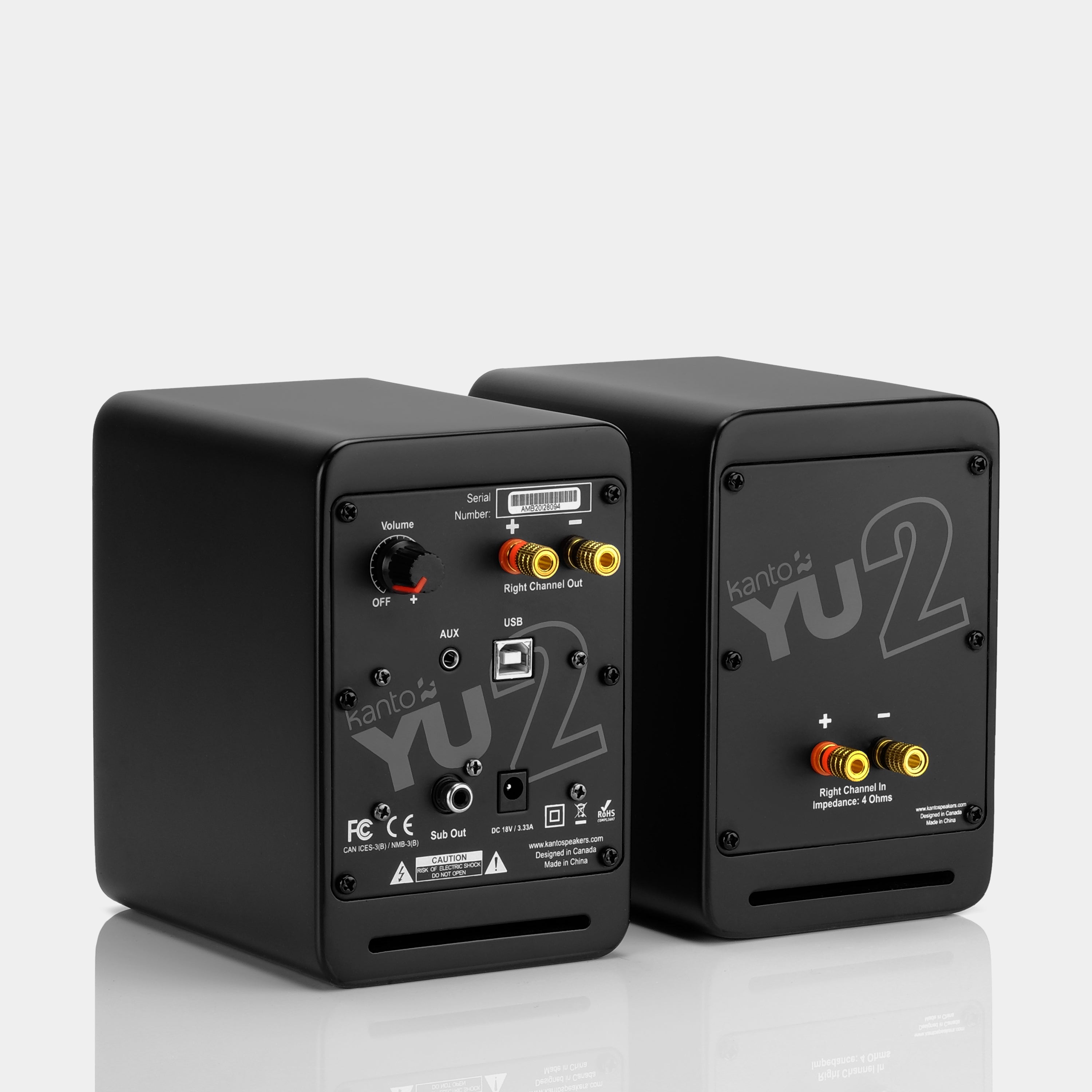 Kanto YU2 Powered Speakers - Matte Black