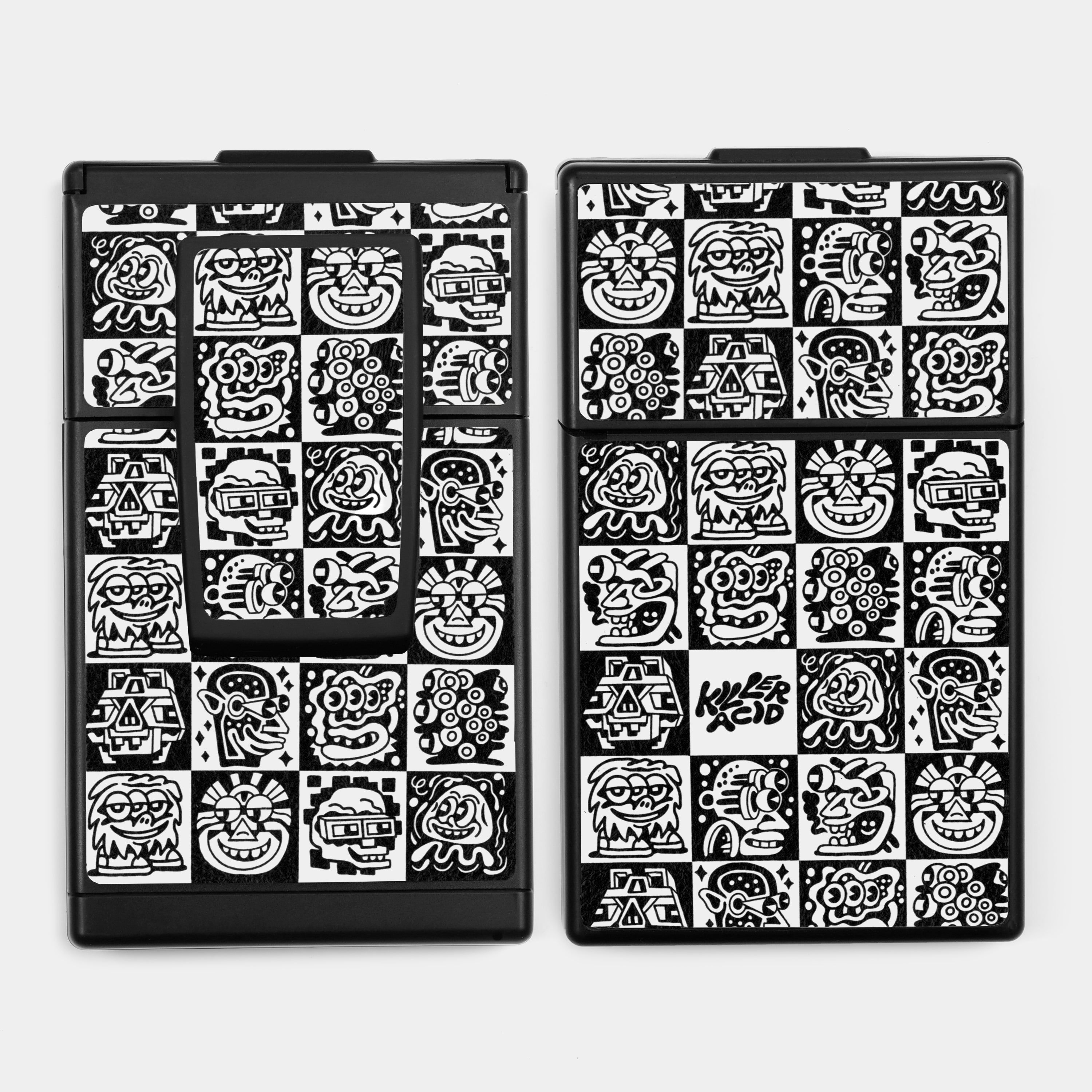 SX-70/SLR-680 Killer Acid "Happy Heads" Vegan Leather Camera Skins