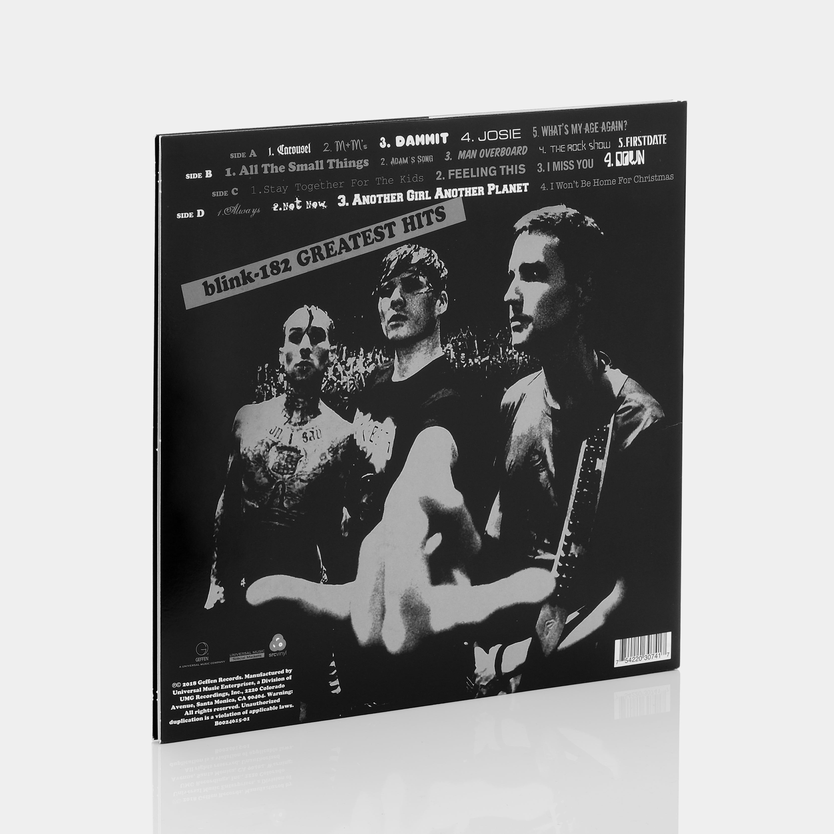 Blink-182 - Greatest Hits 2xLP Clear Vinyl Record