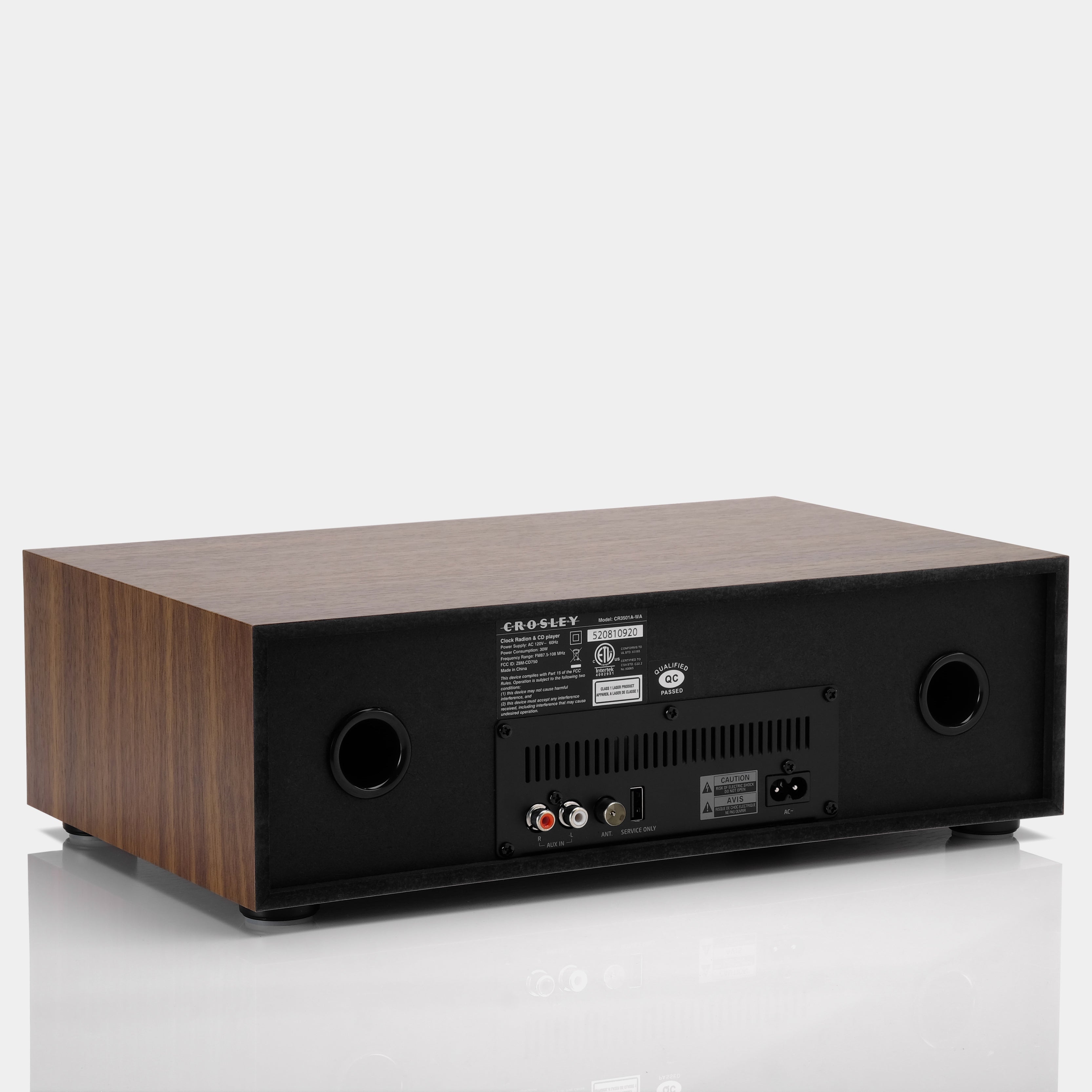 Crosley Fleetwood Walnut Radio CD Player