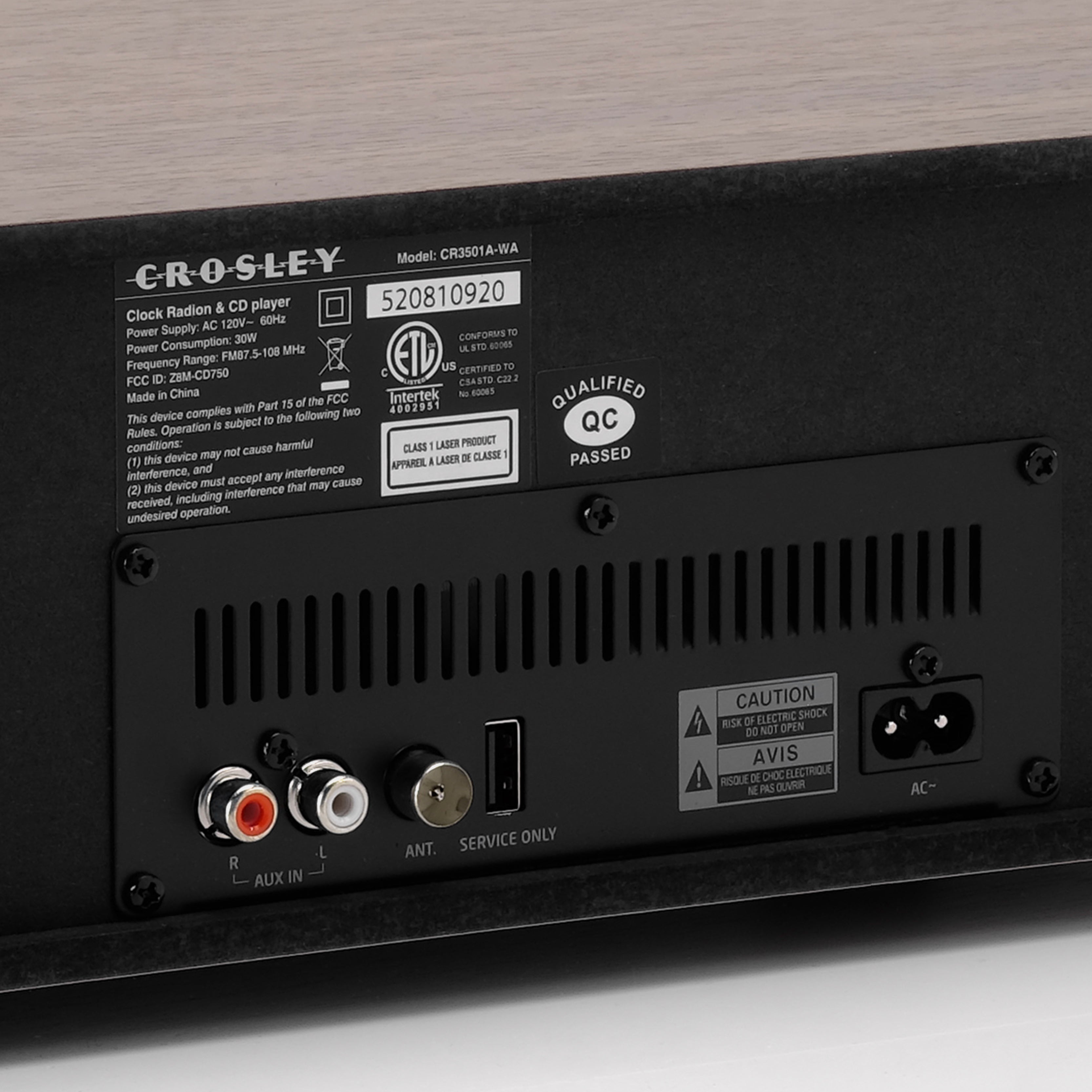 Crosley Fleetwood Walnut Radio CD Player