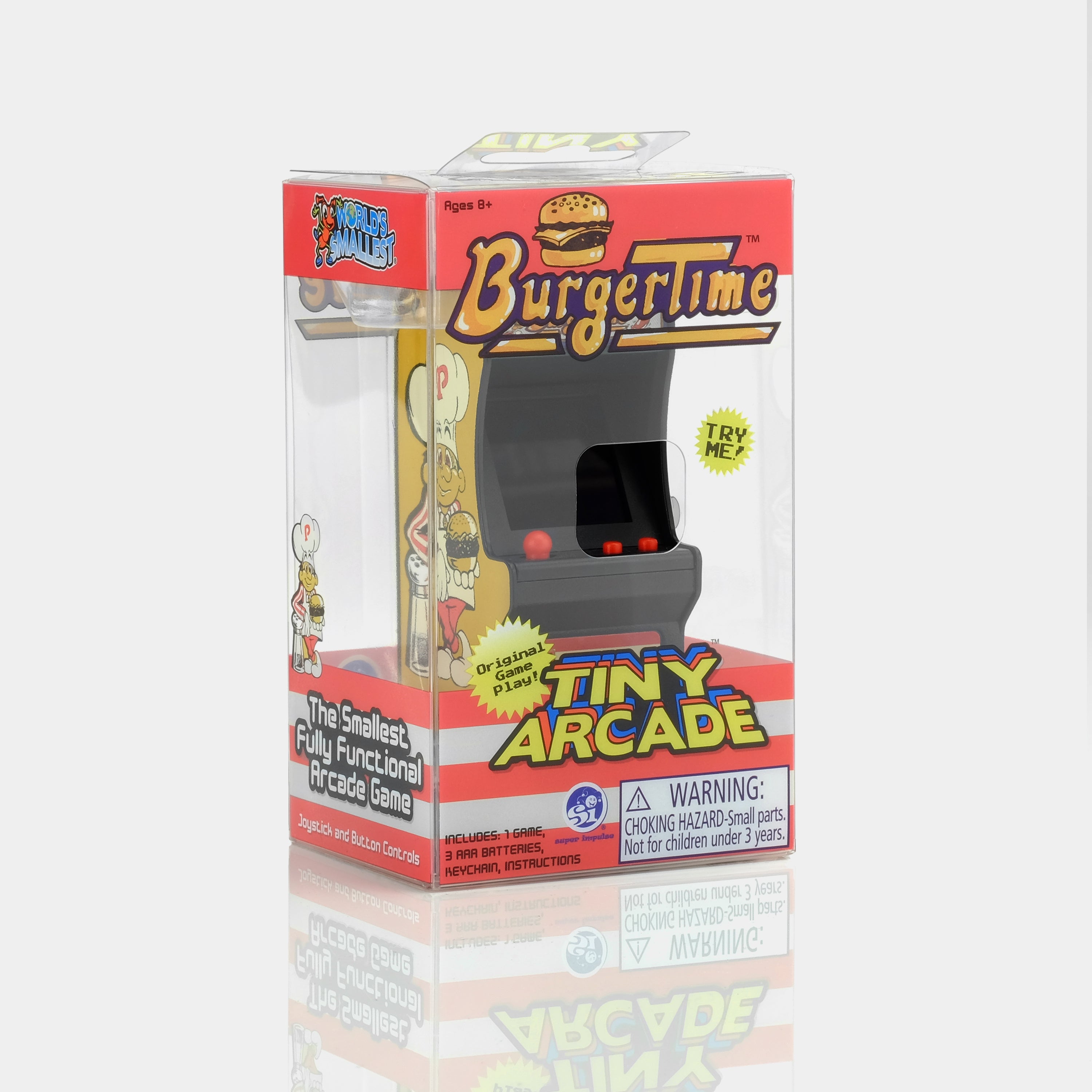 Tiny Arcade Burger Time Game Keychain