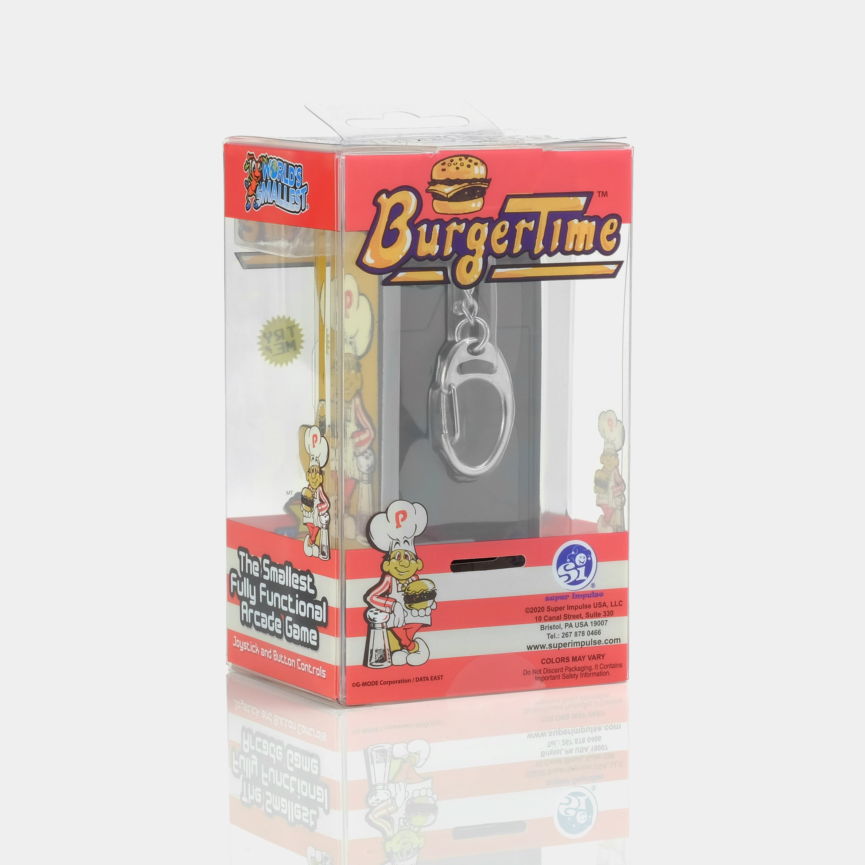 Tiny Arcade Burger Time Game Keychain