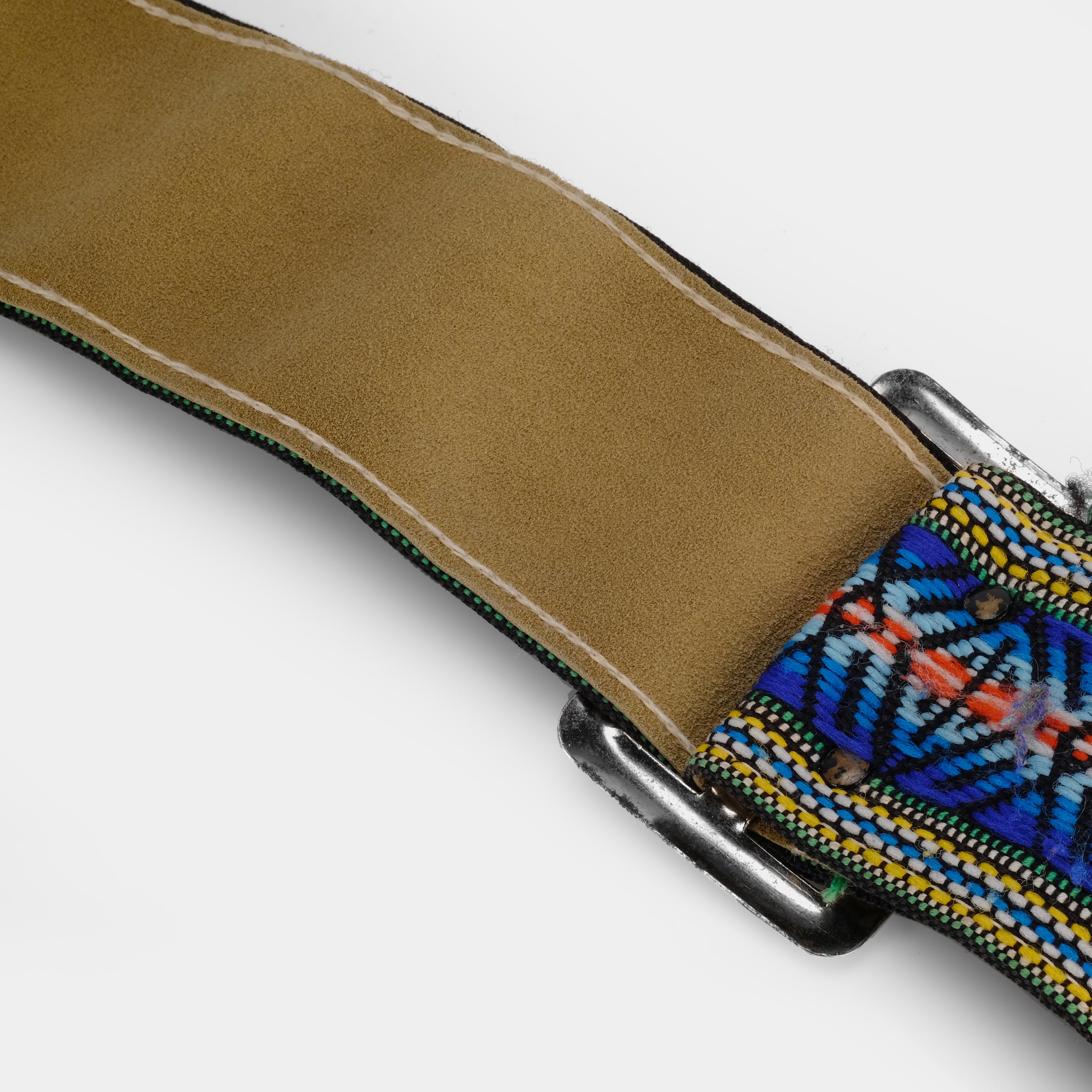 Blue, Yellow and Red Patterned Hippie Camera Strap