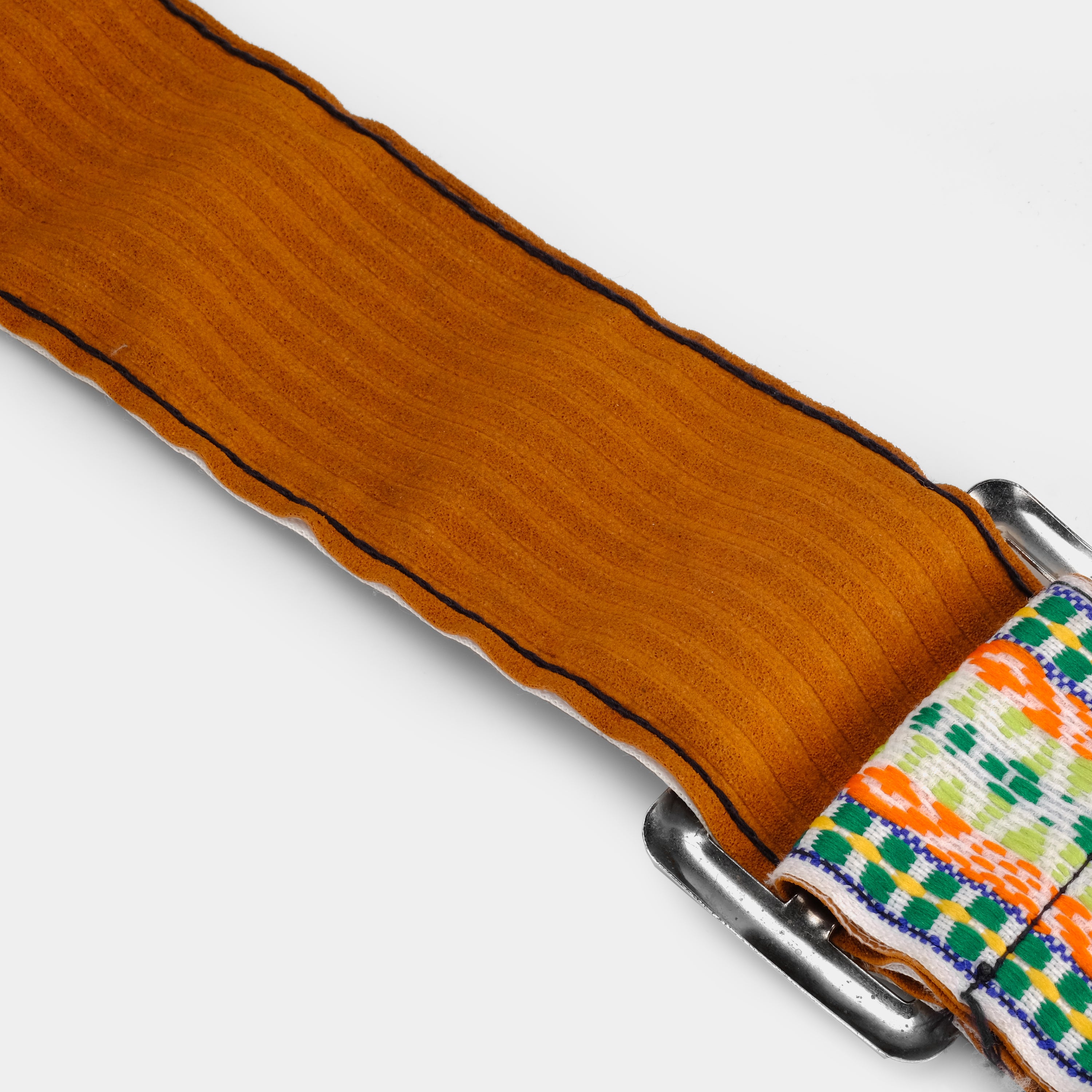 Green, Orange and Yellow Patterned Hippie Camera Strap
