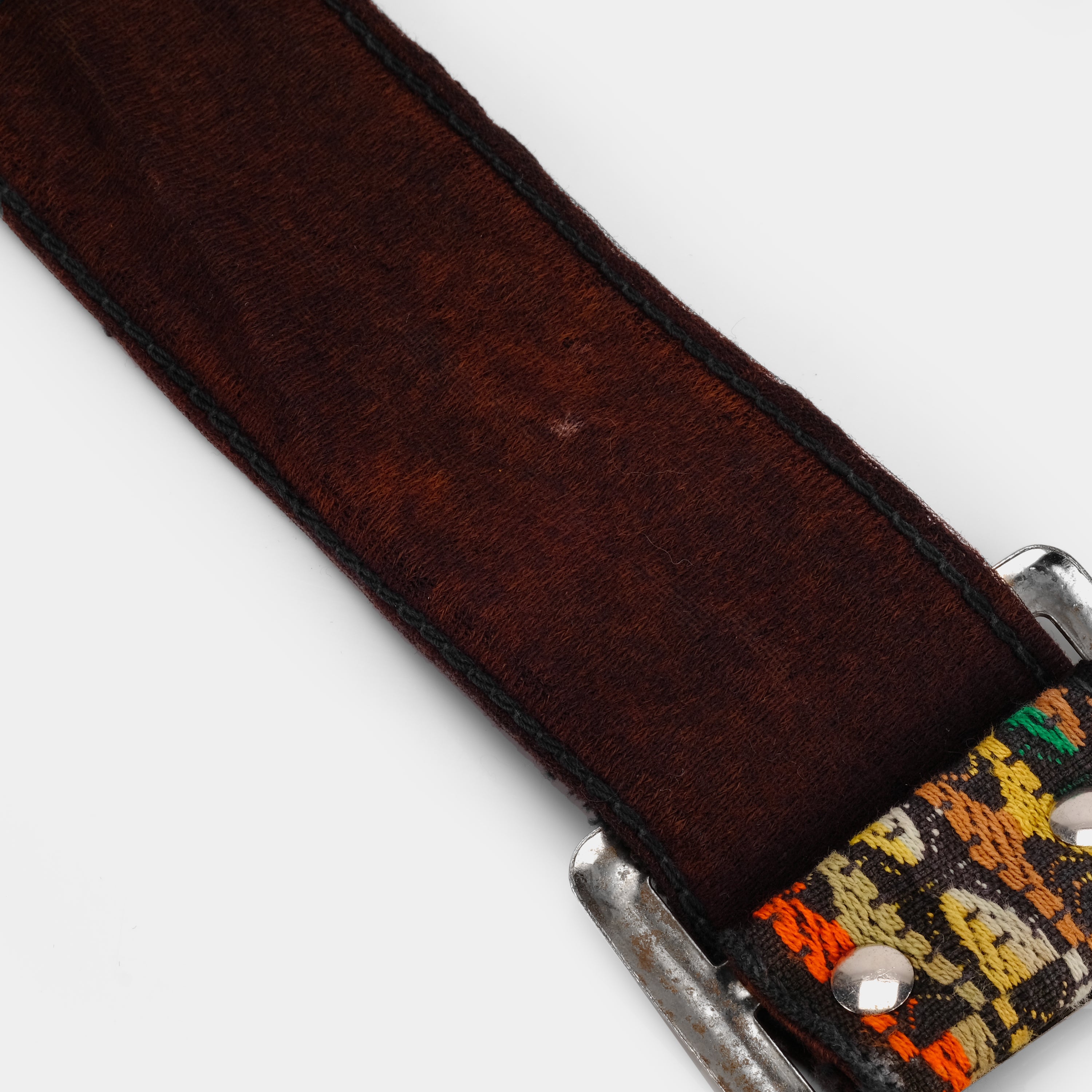 Brown, Red, Yellow and Green Patterned Hippie Camera Strap