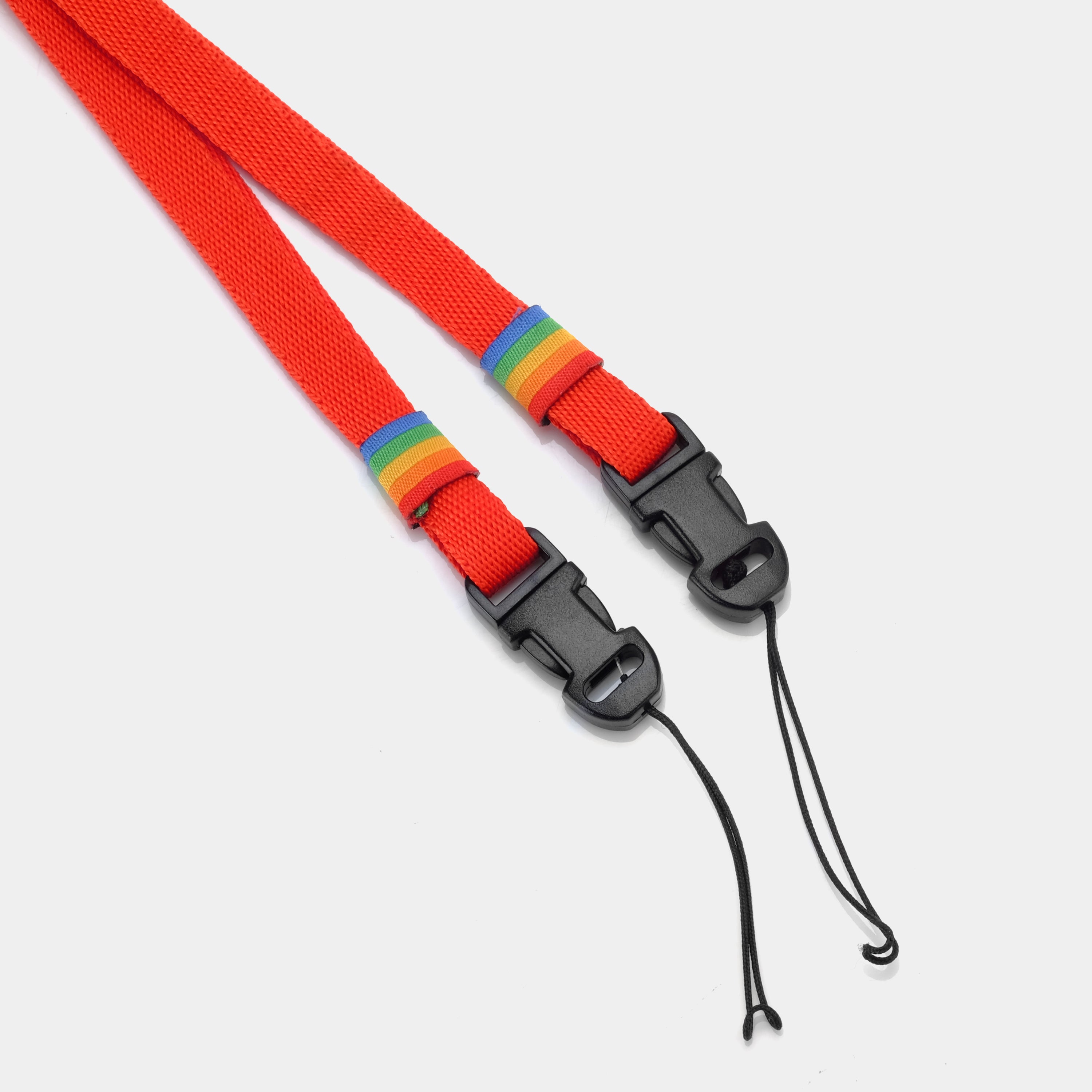 Polaroid Logo Red and White Camera Strap