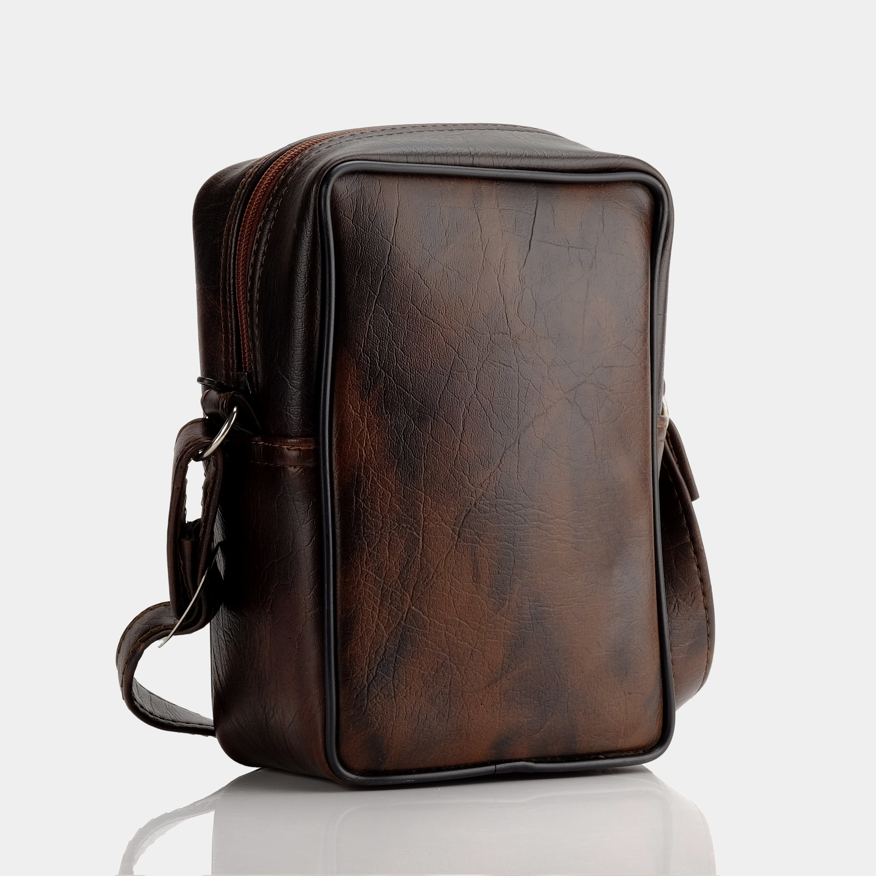 Dark Brown Faux Leather Camera Case