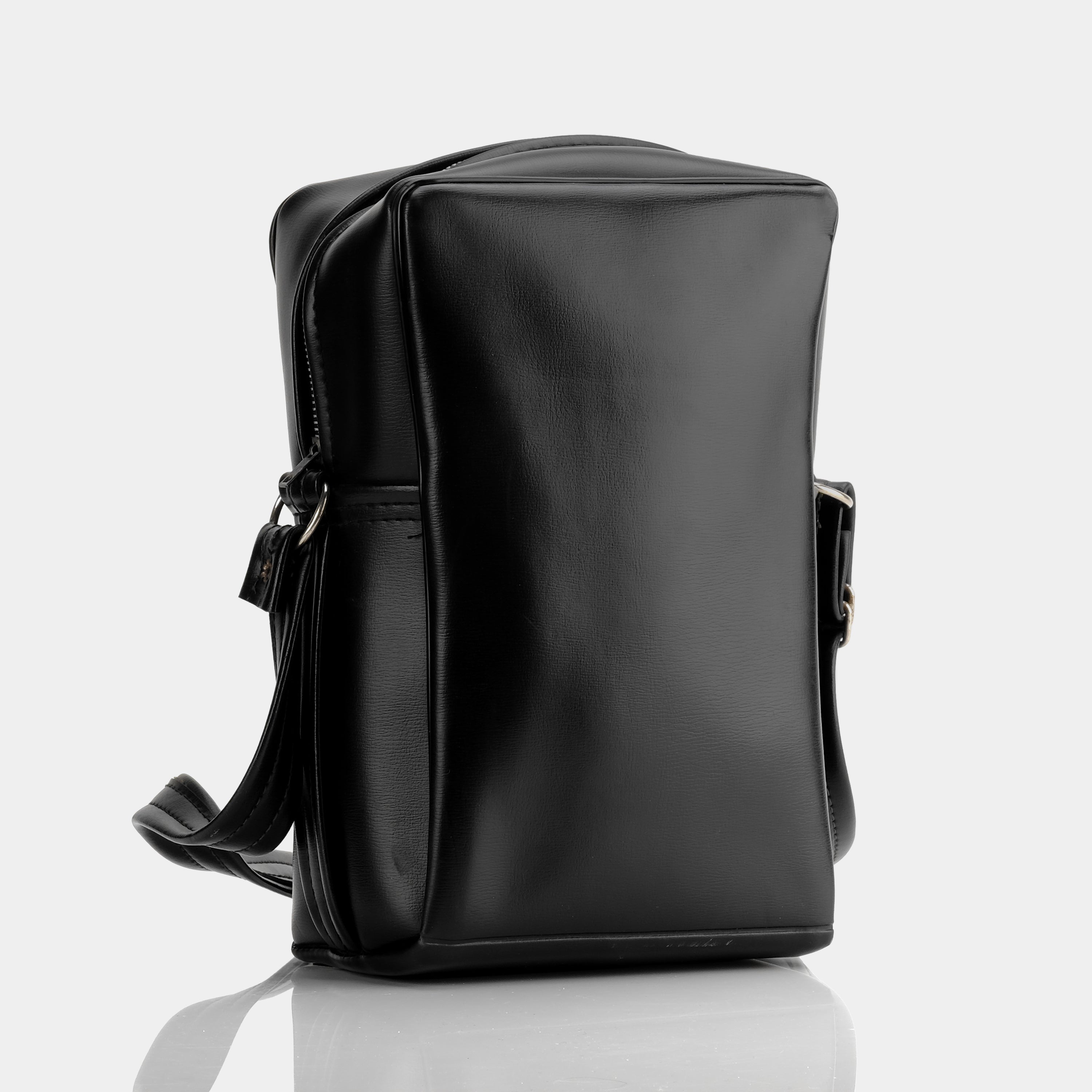 Black Faux Leather Instant Camera Bag