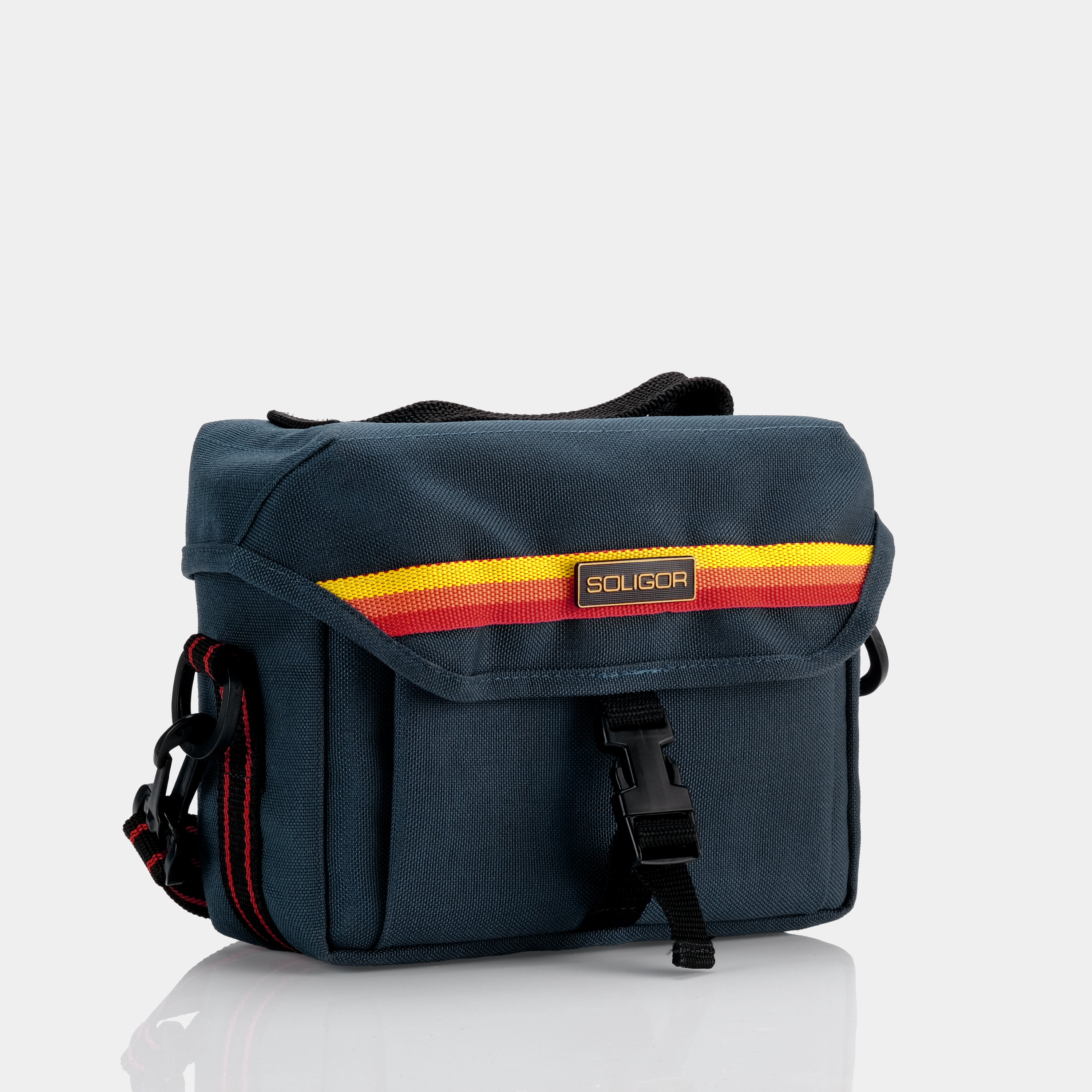 Soligor Navy with Red and Yellow Stripe Camera Bag
