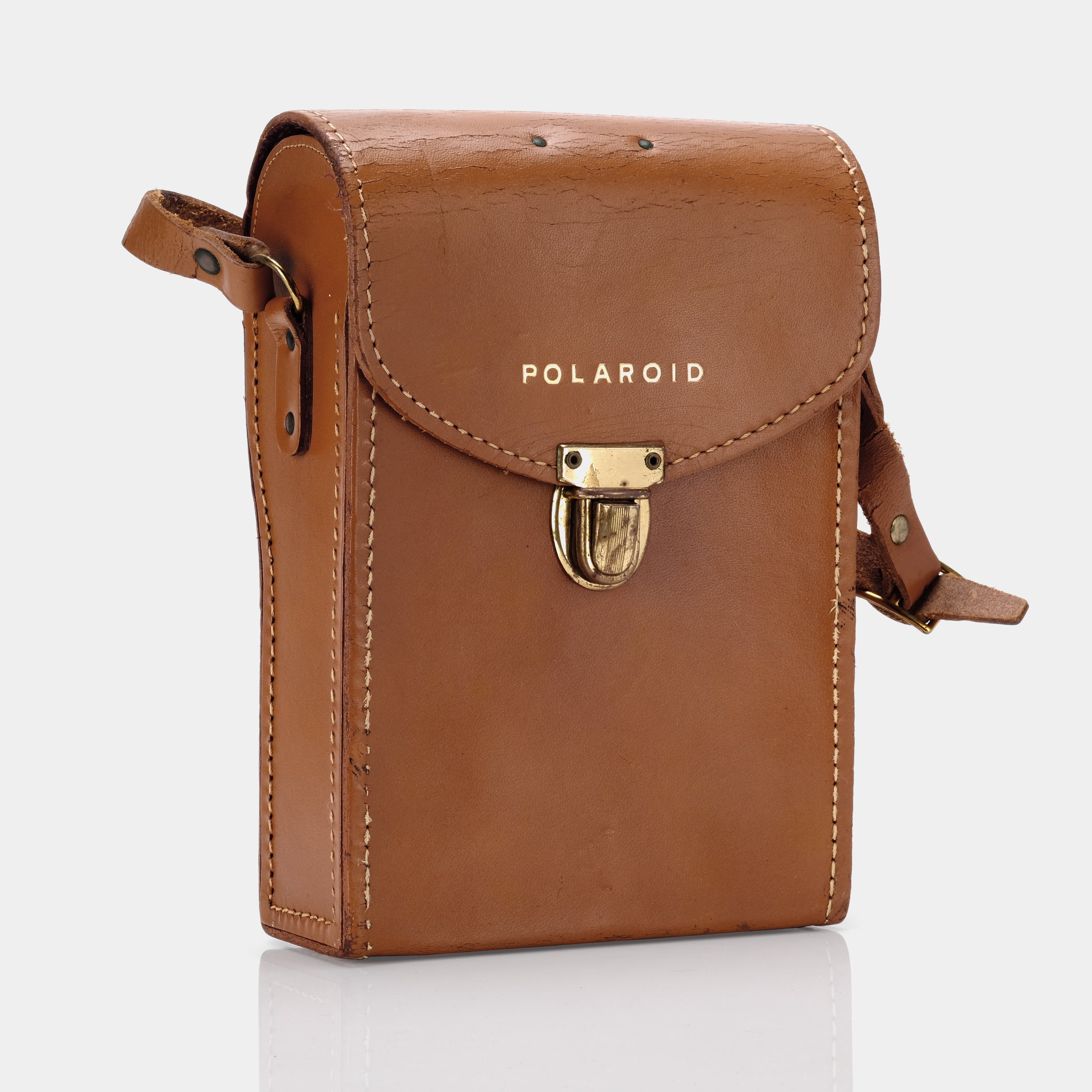 Tan Leather Polaroid Camera Case