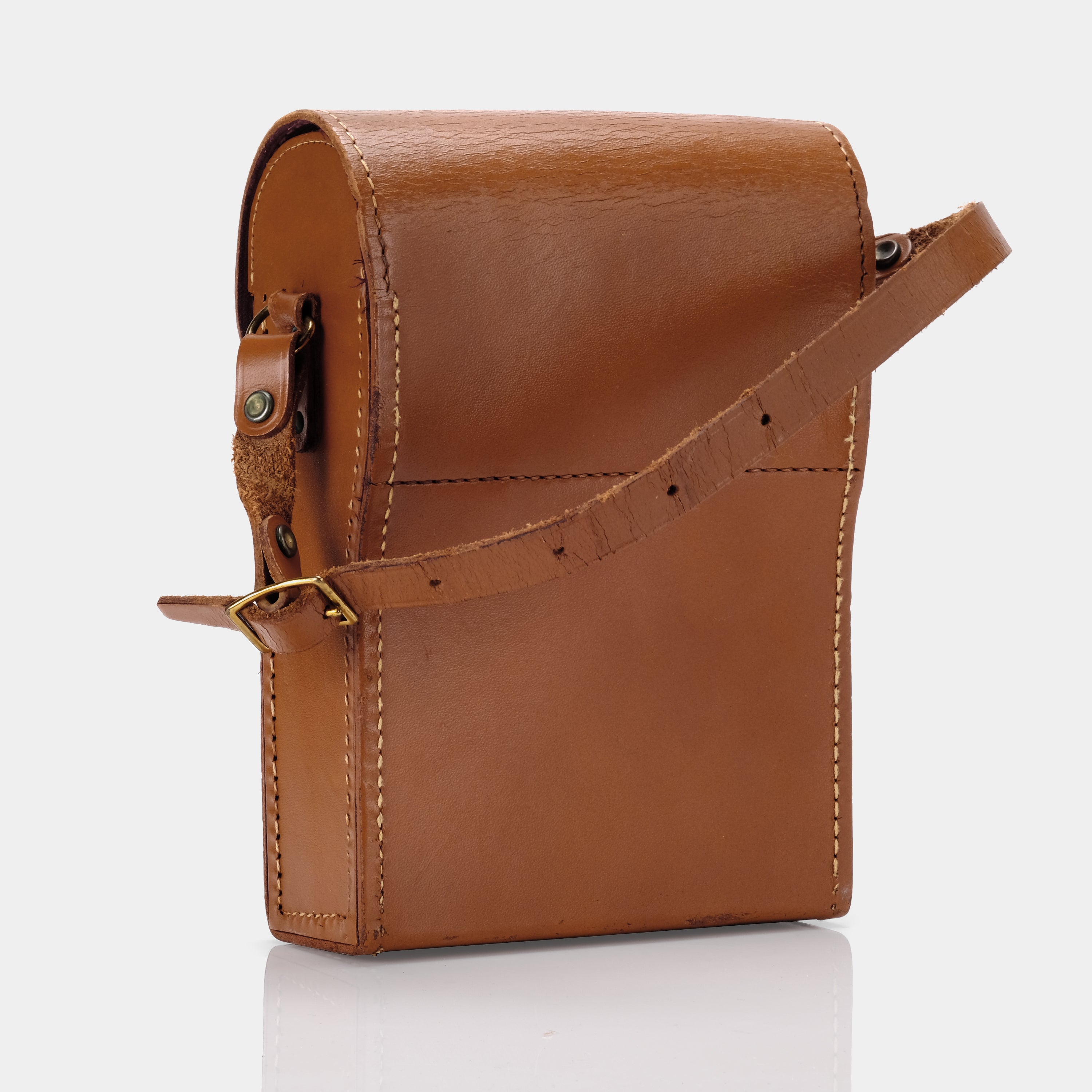 Tan Leather Polaroid Camera Case