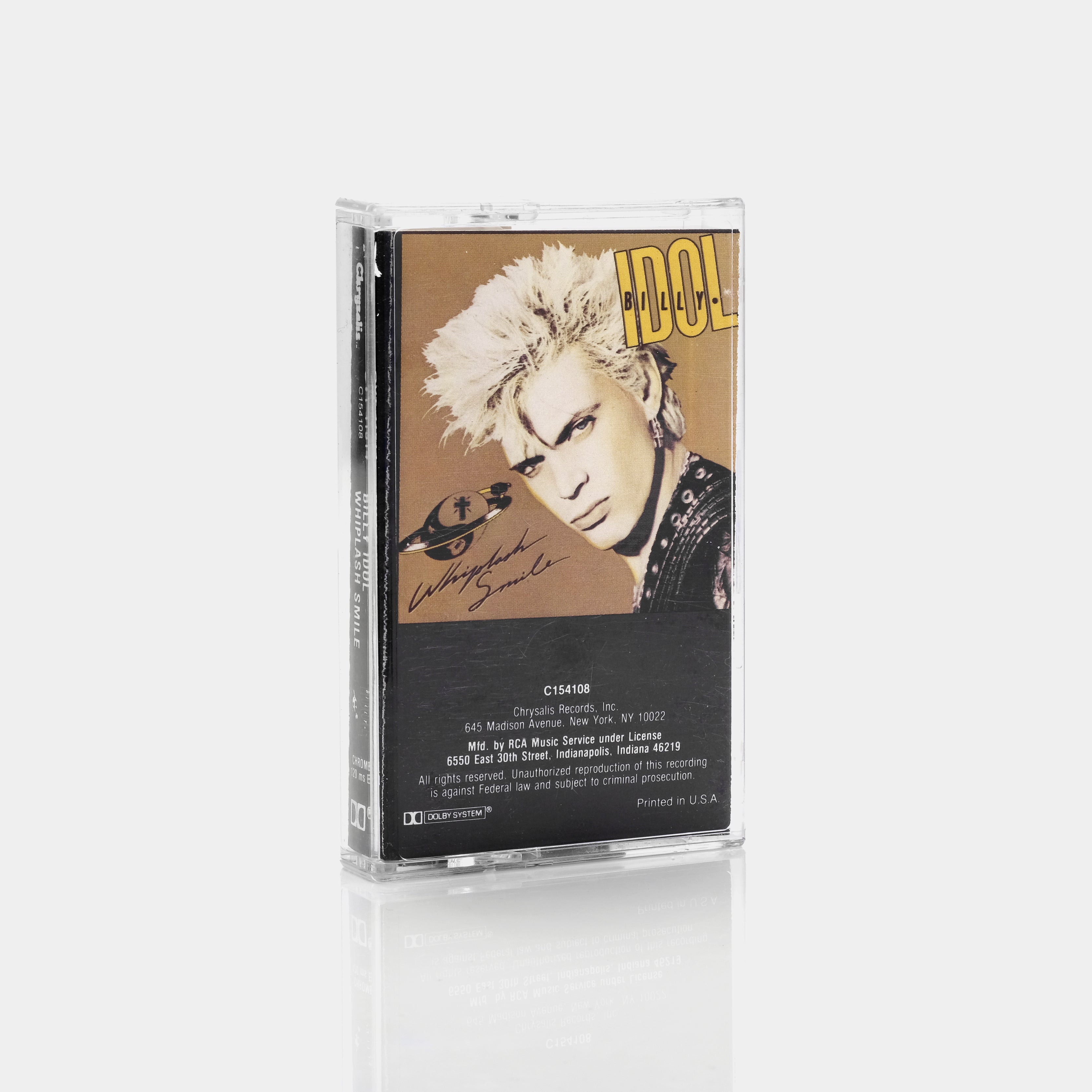 Billy Idol - Whiplash Smile Cassette Tape