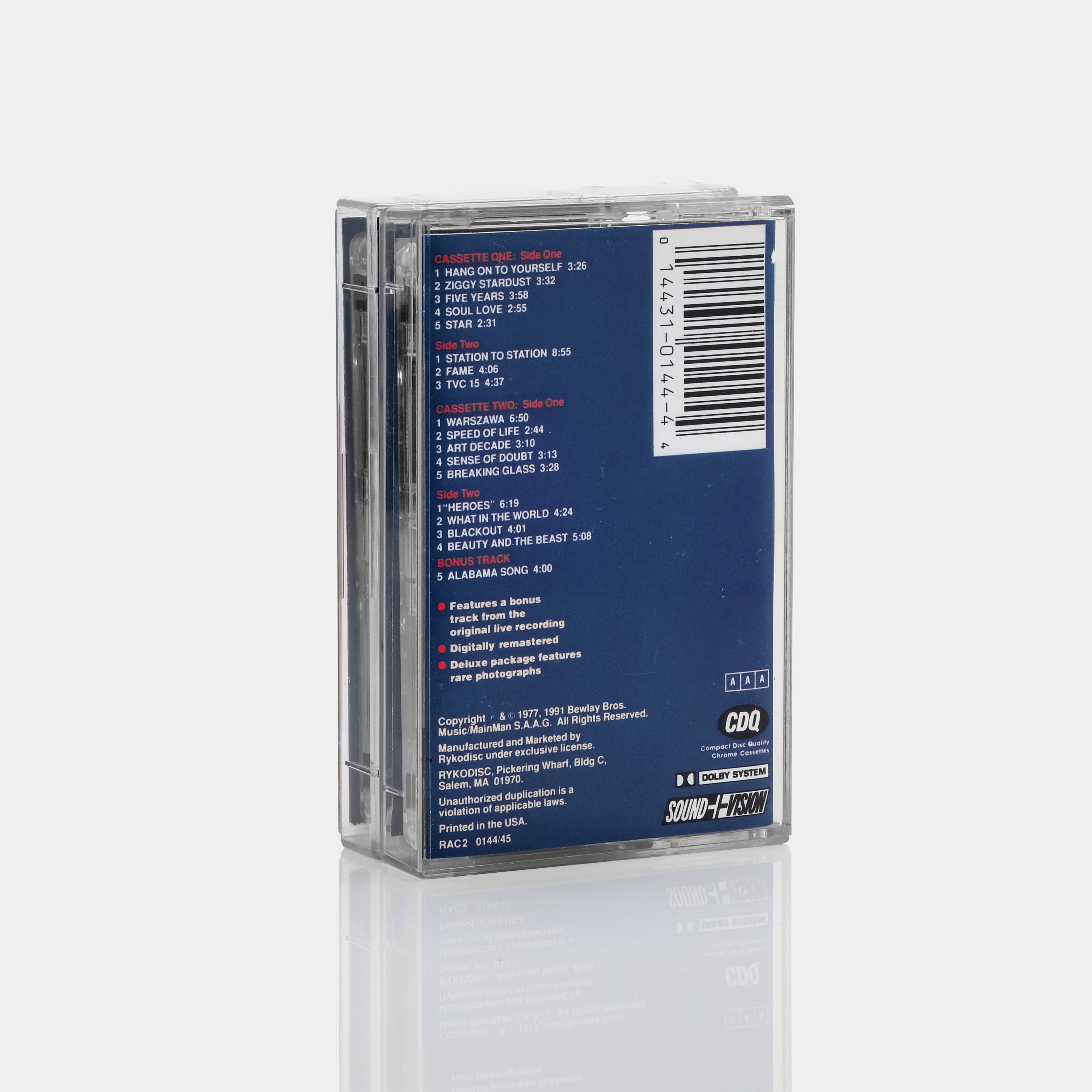 David Bowie - Stage Cassette Tapes (Cassette 1 & 2)