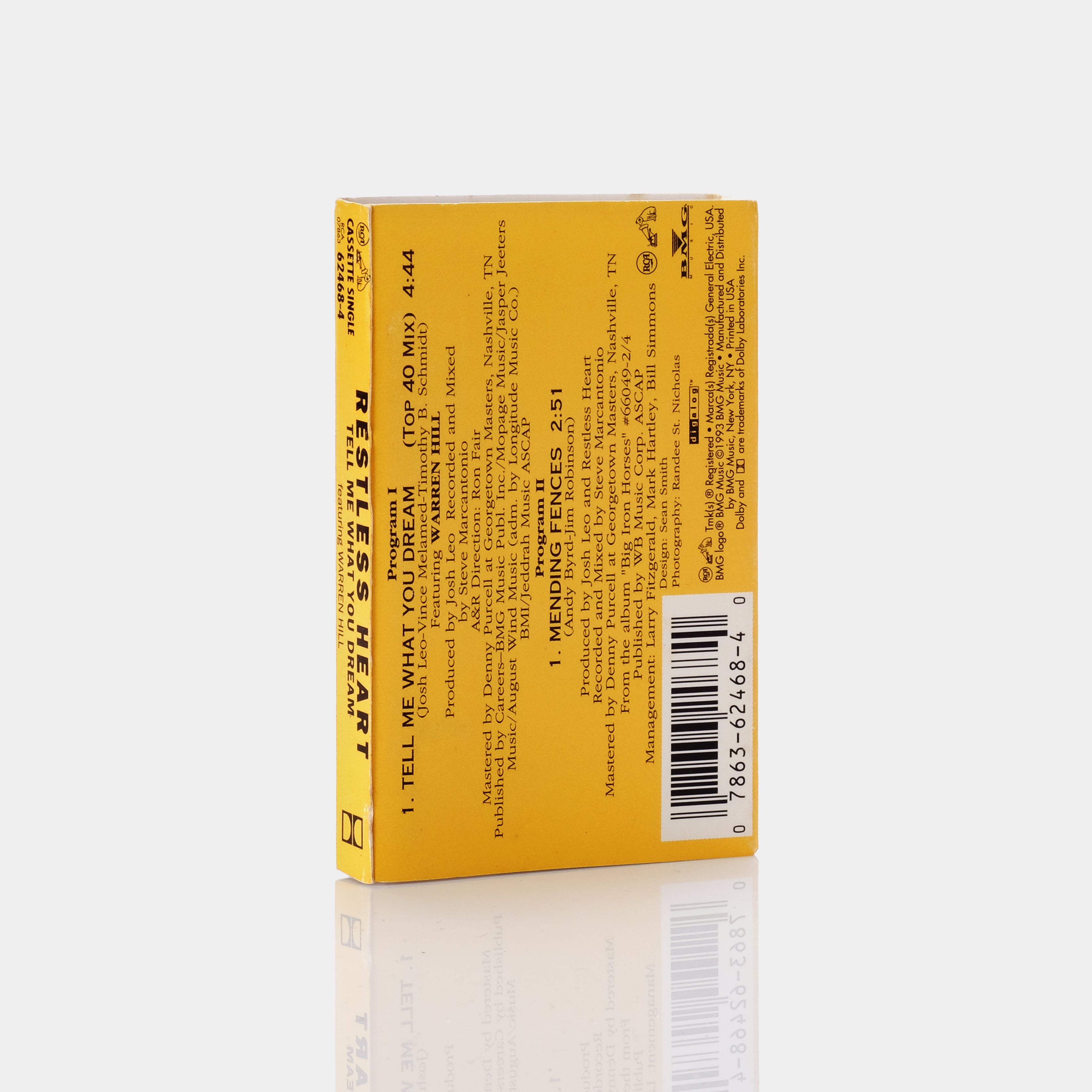 Restless Heart - Tell Me What You Dream Cassette Tape Single