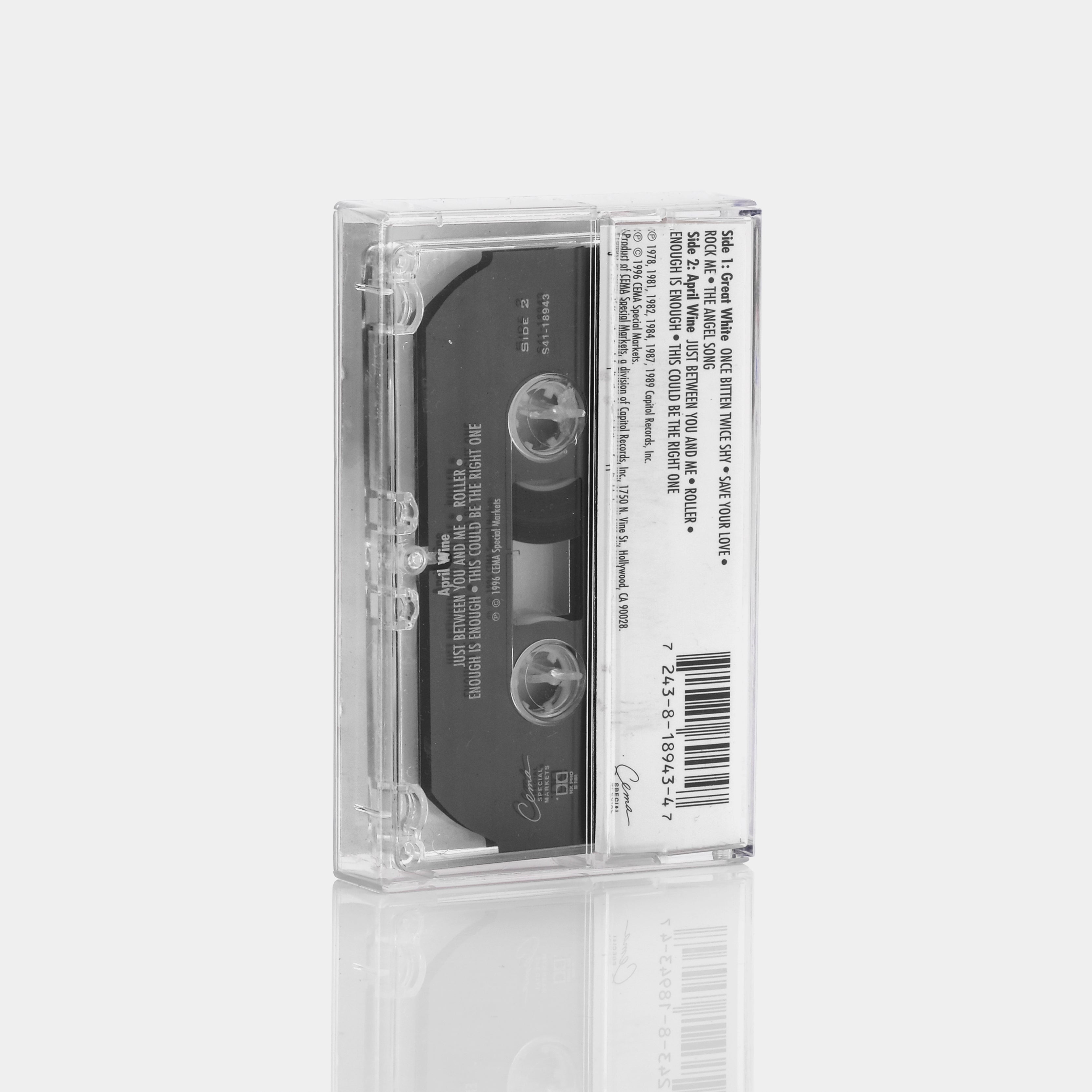 Great White / April Wine - Back To Back Hits Cassette Tape