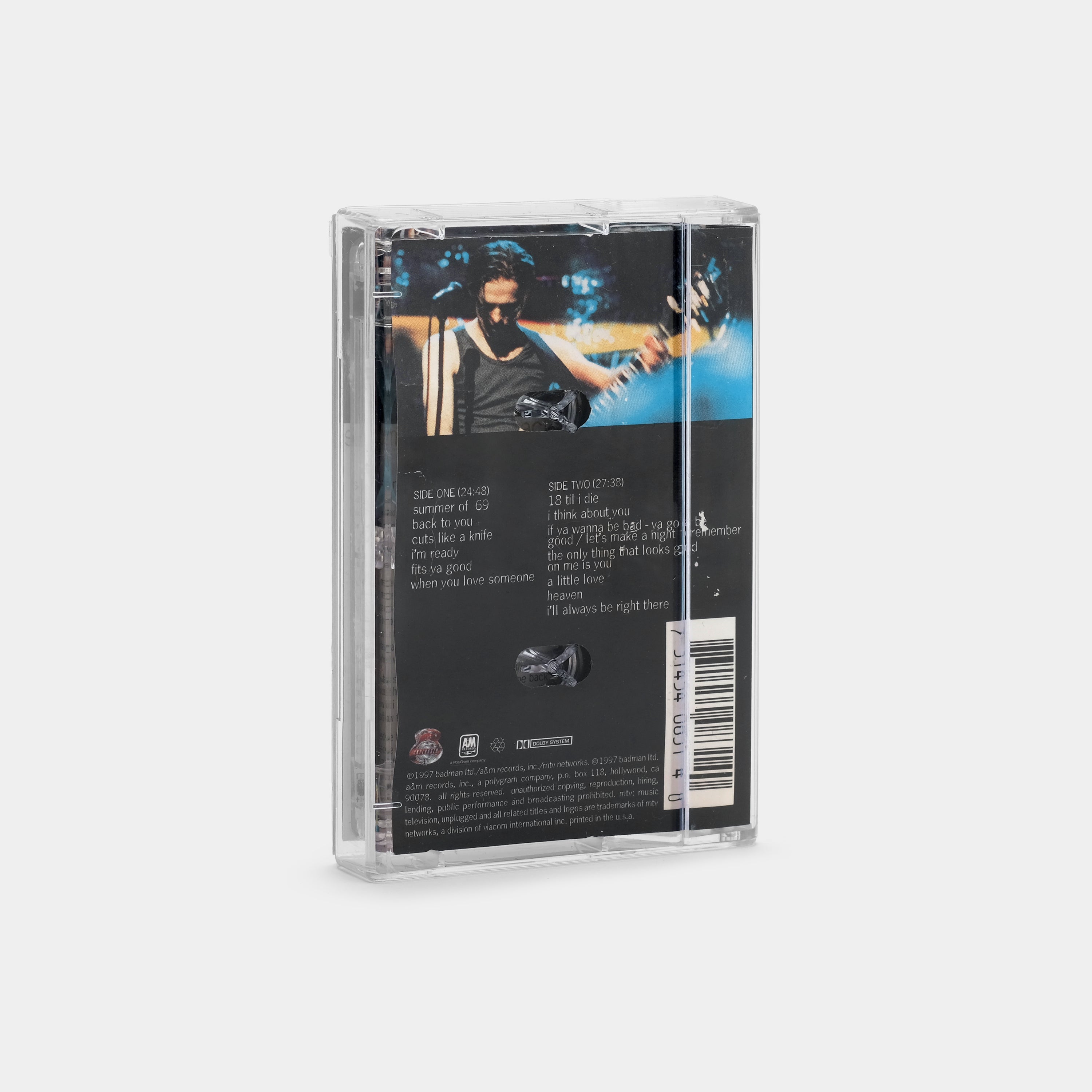 Bryan Adams - Unplugged Cassette Tape