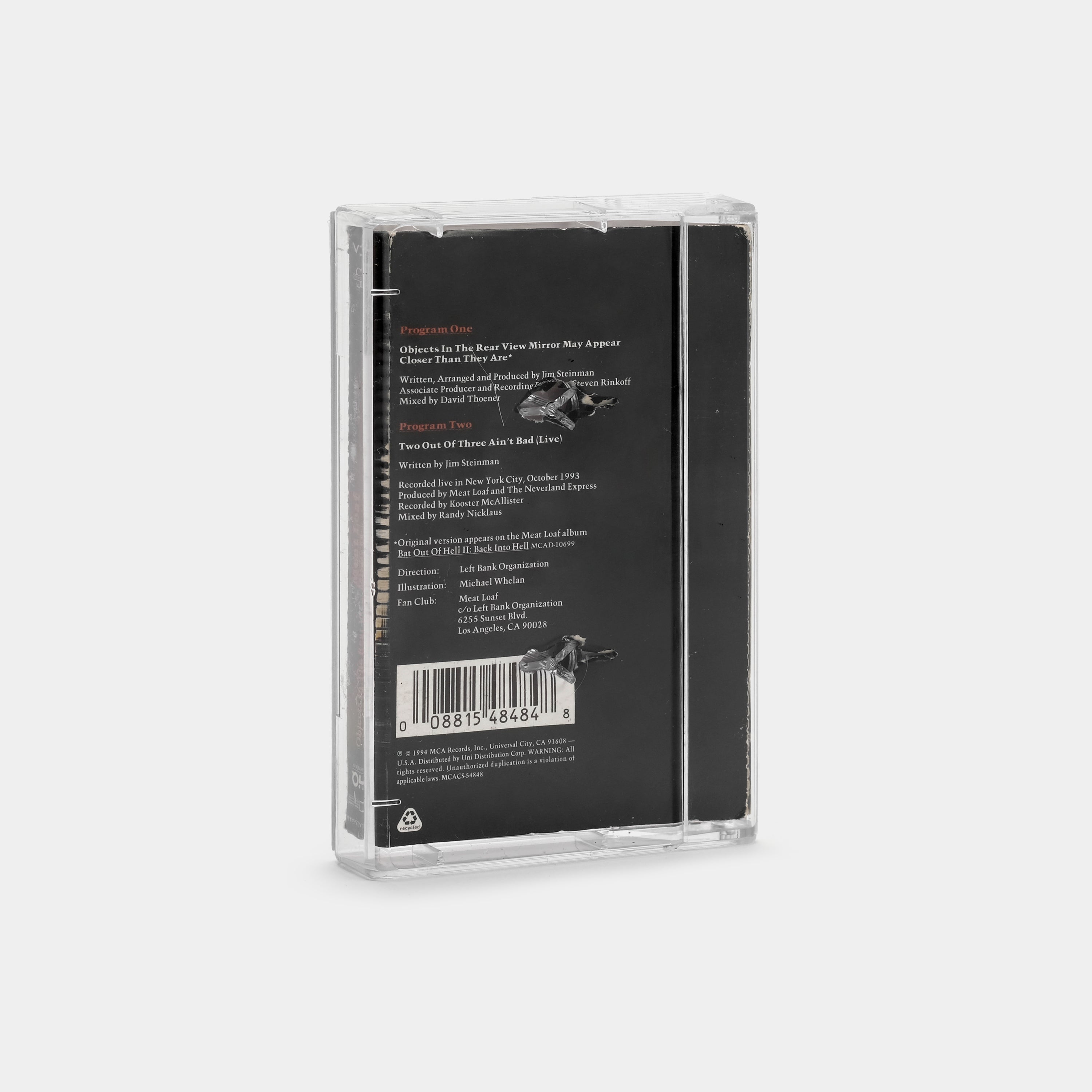 Meat Loaf - Objects In The Rear View Mirror May Appear Closer Than They Are Cassette Tape