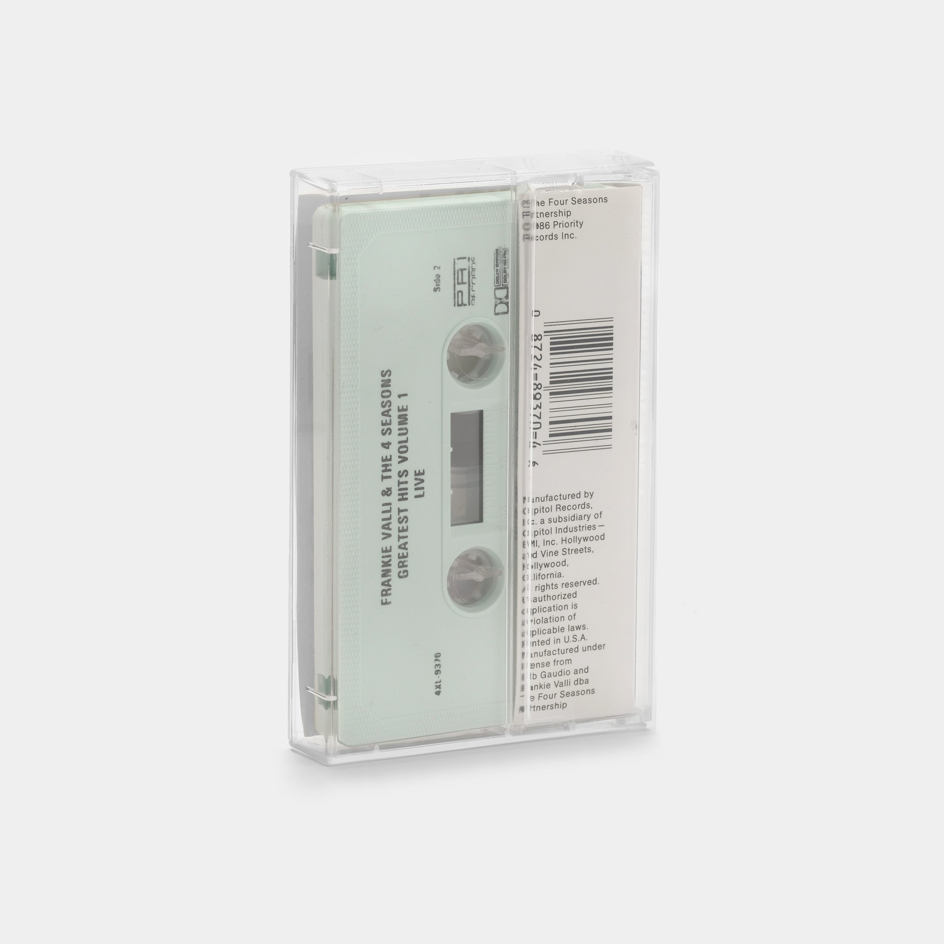 Frankie Valli & The 4 Seasons - Greatest Hits Live Vol. 1 Cassette Tape