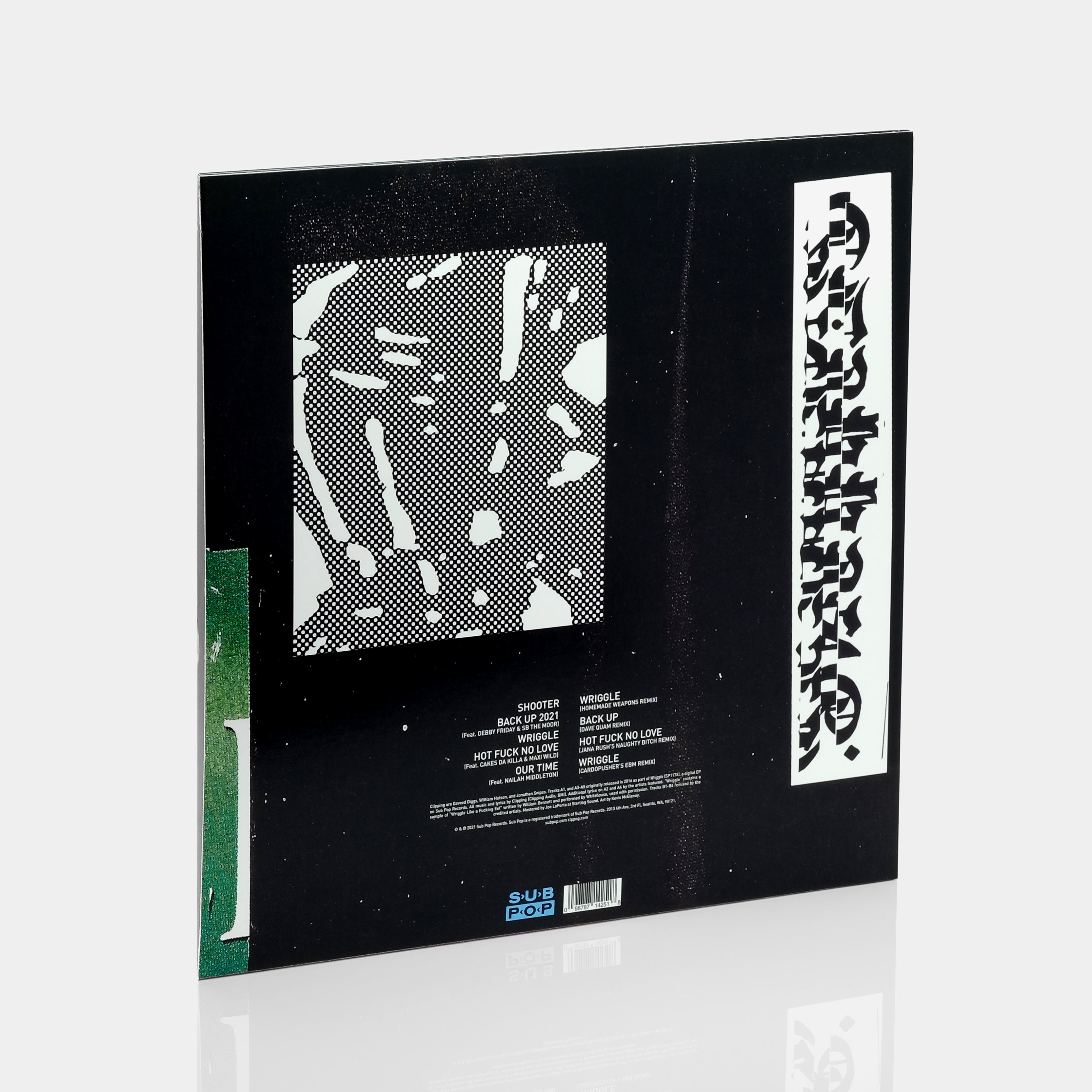 Clipping. - Wriggle (Loser Edition) EP Turquoise w/ Black & White Swirl Vinyl Record