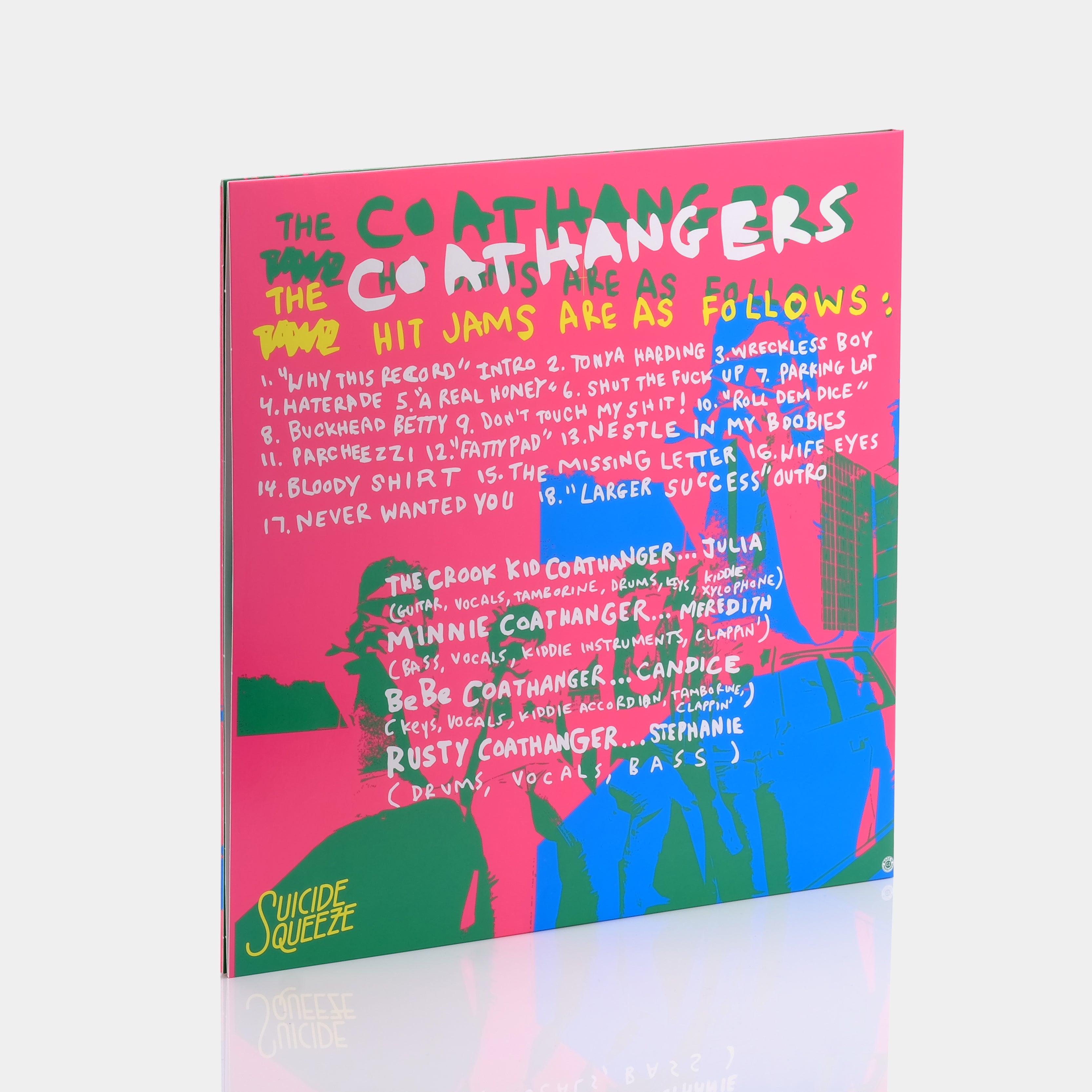 The Coathangers - The Coathangers LP Green & Blue Wreckless Vinyl Record