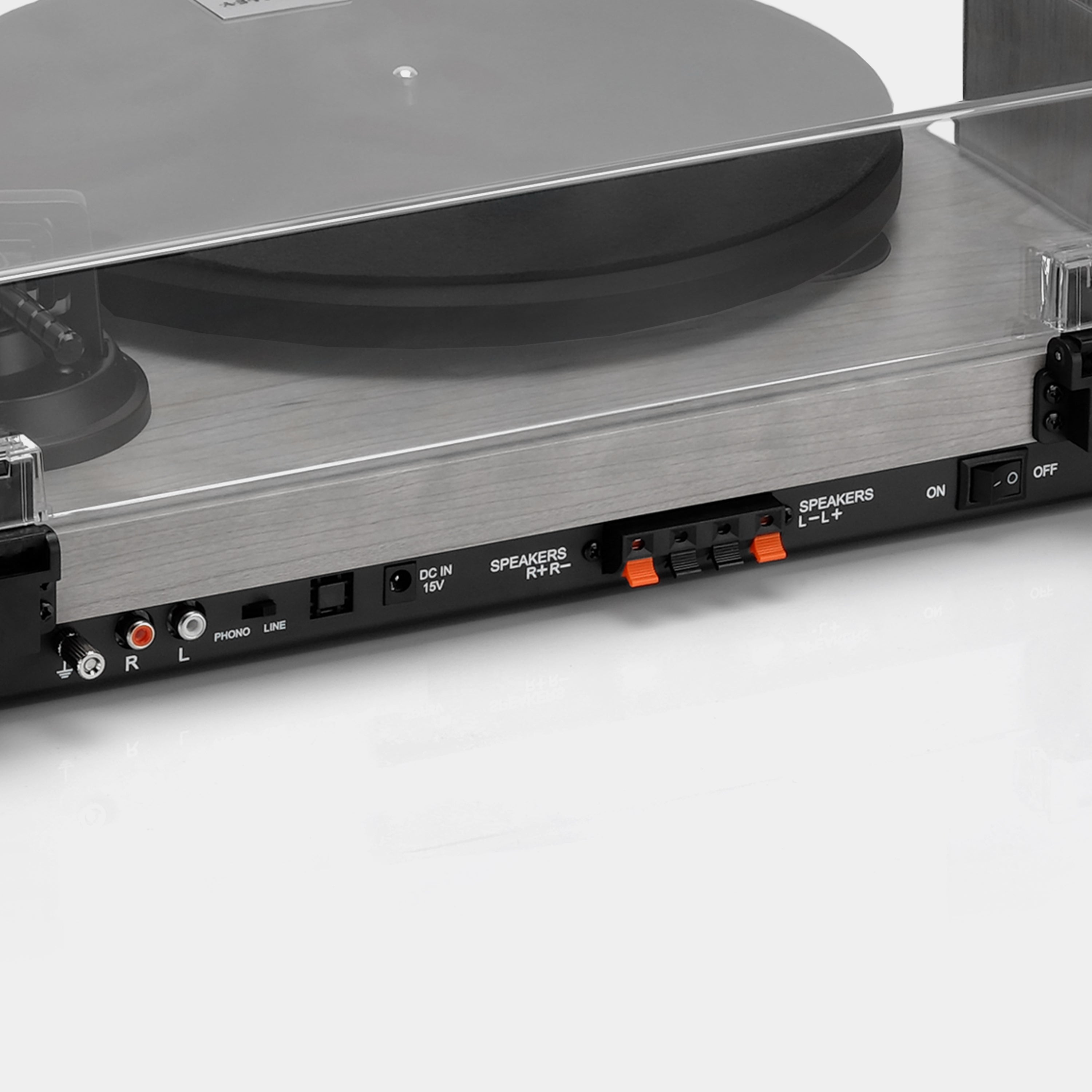 Crosley C62 Grey Shelf System Turntable and Speakers
