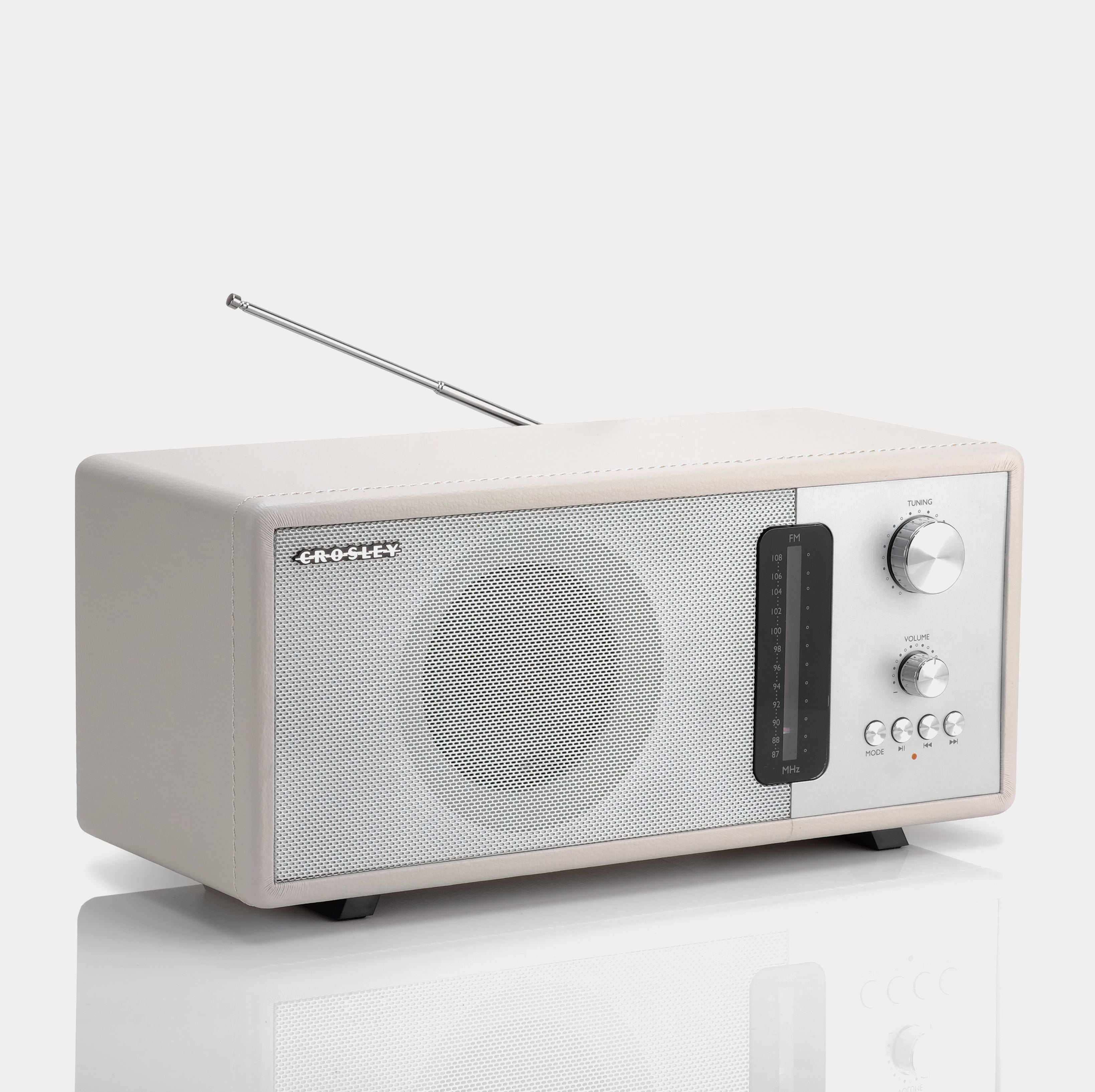 Crosley Harmony White FM Radio with Bluetooth