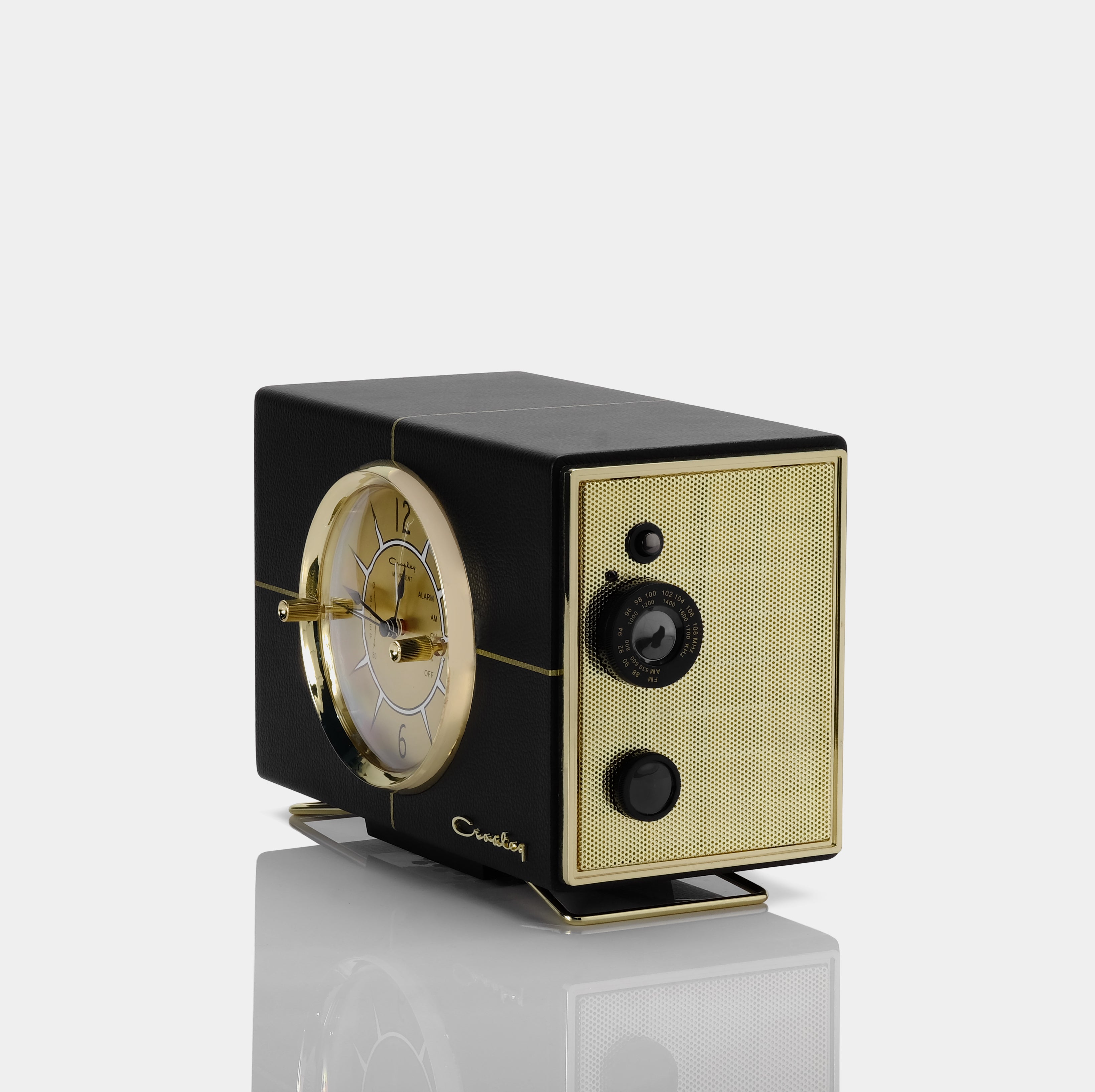 Crosley Lewis Retro AM/FM Black Radio with Bluetooth