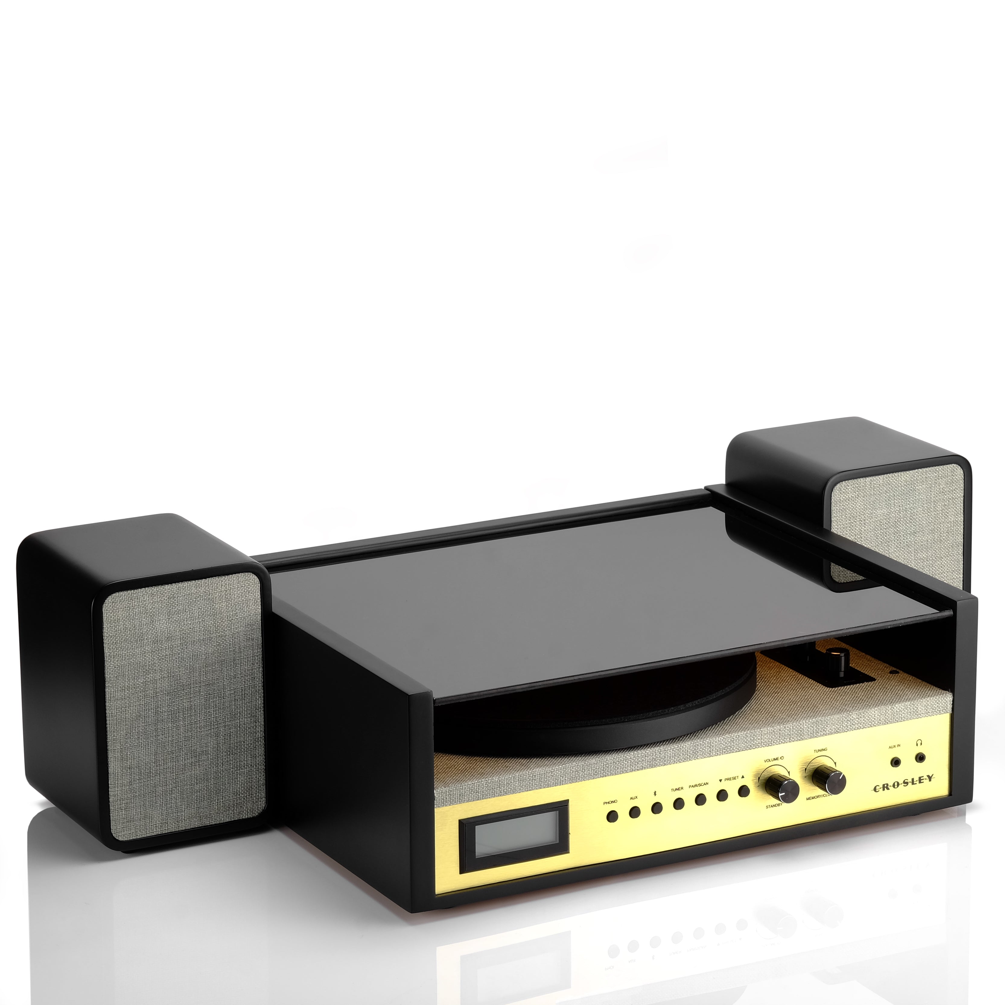 Crosley Coda Shelf System Turntable and Speakers