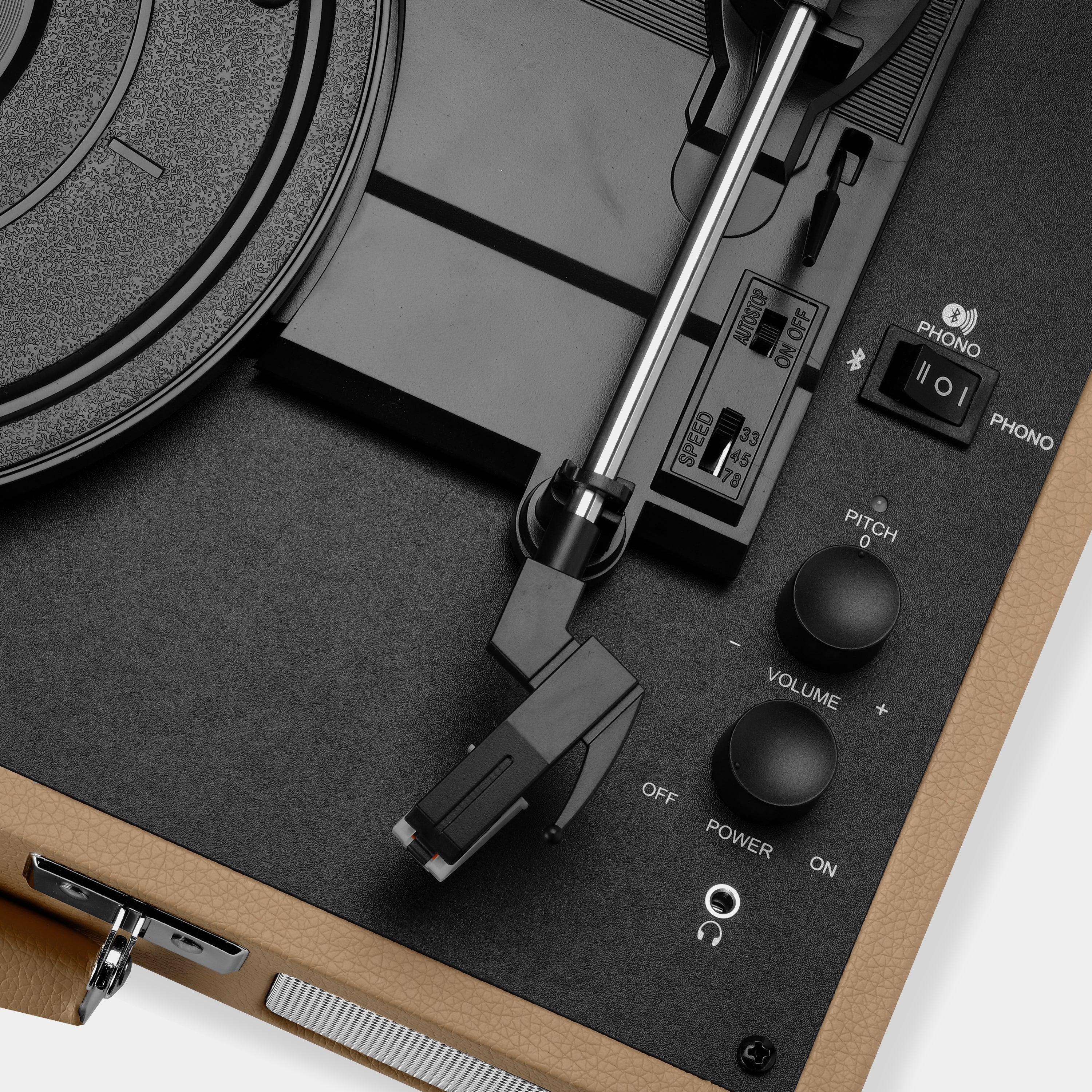 Crosley Cruiser Plus Light Tan Turntable with Bluetooth