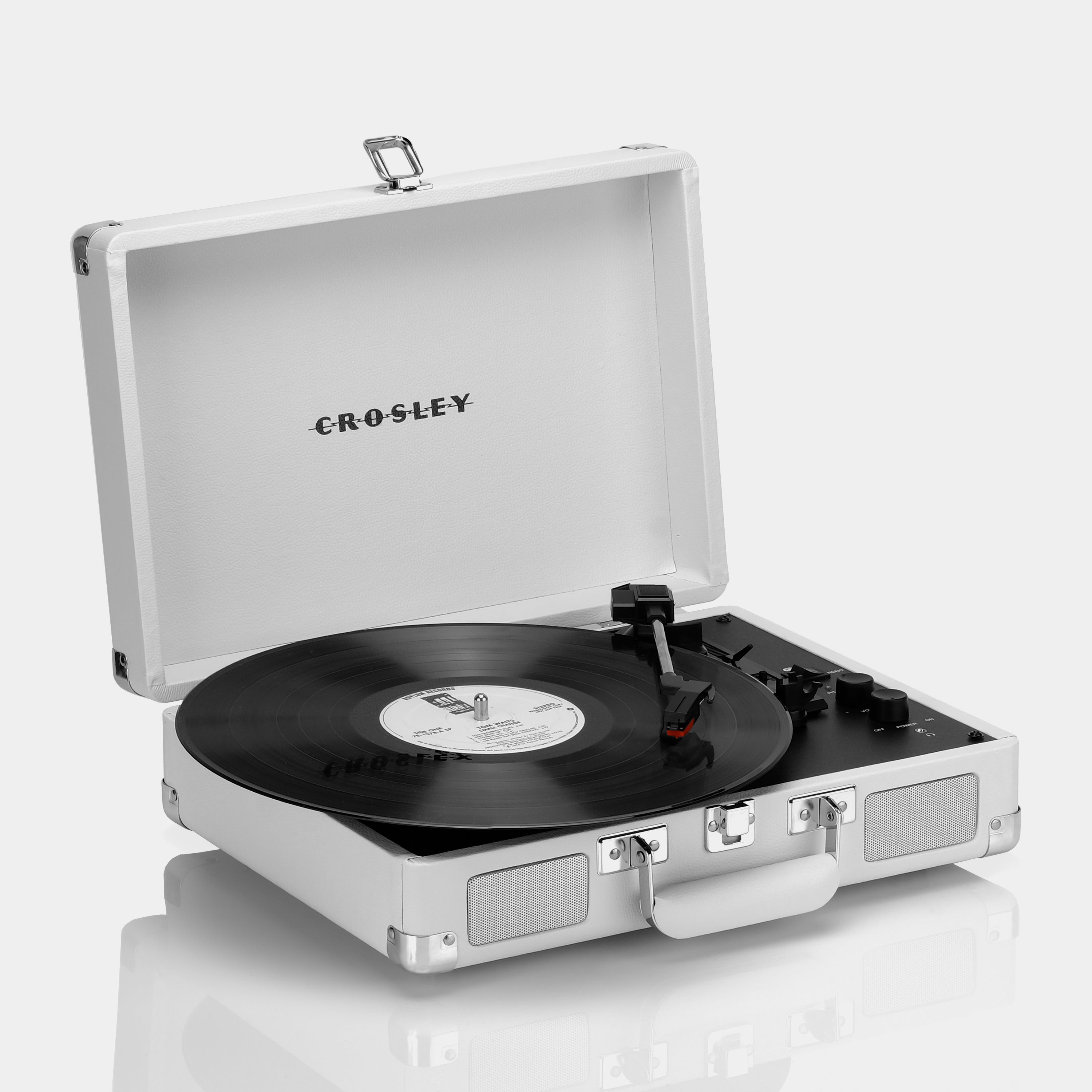 Crosley Cruiser Plus White Sand Turntable with Bluetooth