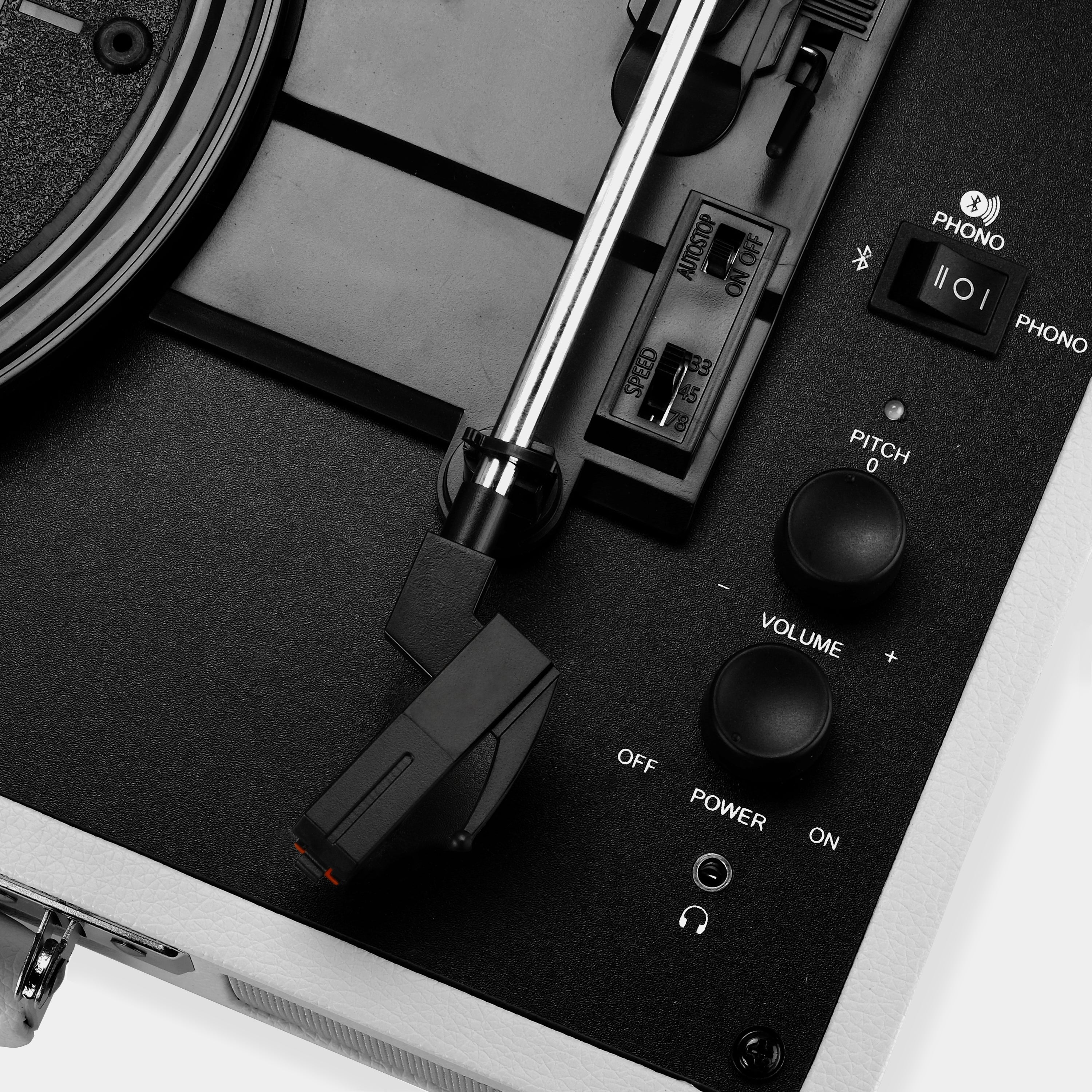 Crosley Cruiser Plus White Sand Turntable with Bluetooth