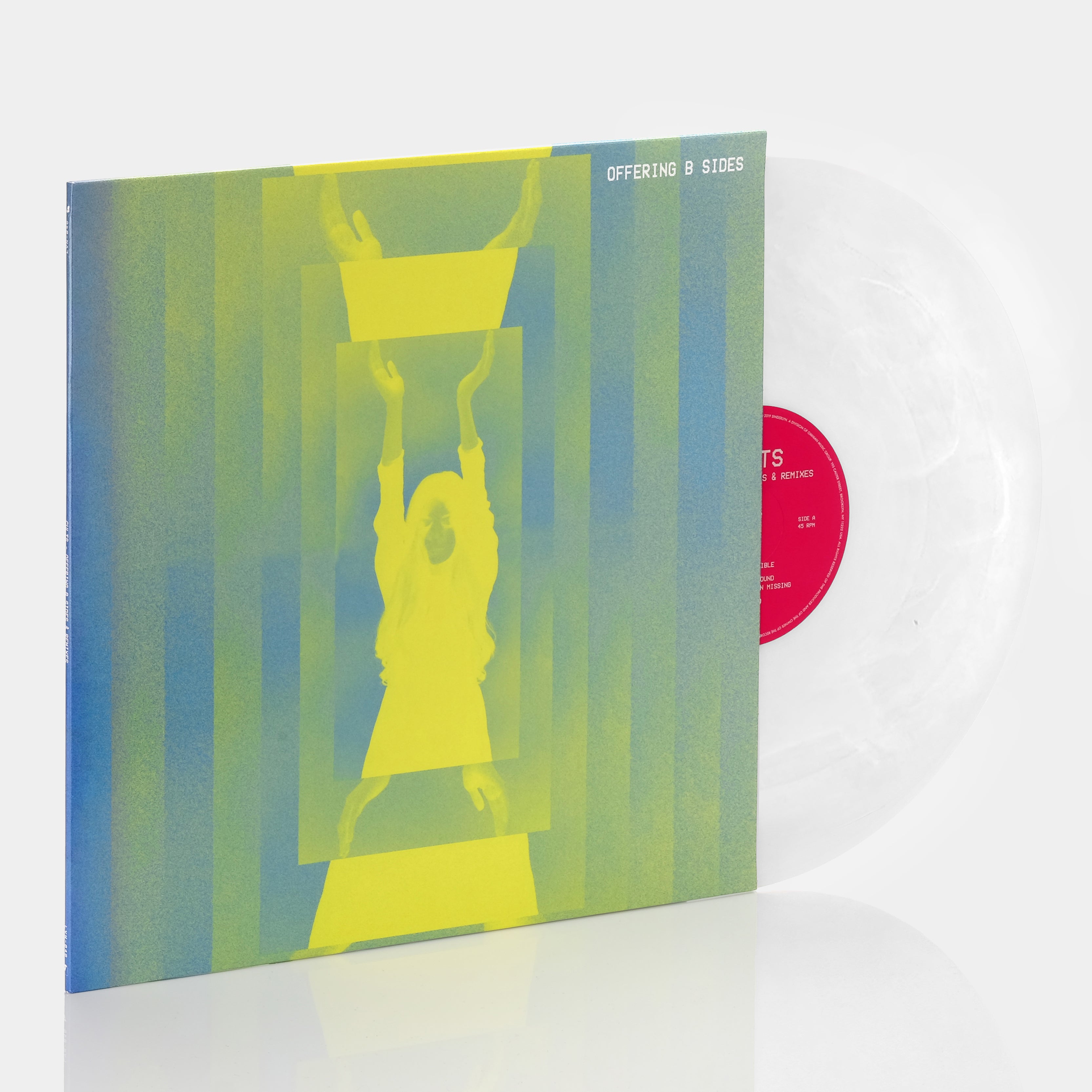 Cults - Offering B Sides & Remixes EP White & Clear Swirled Vinyl Record