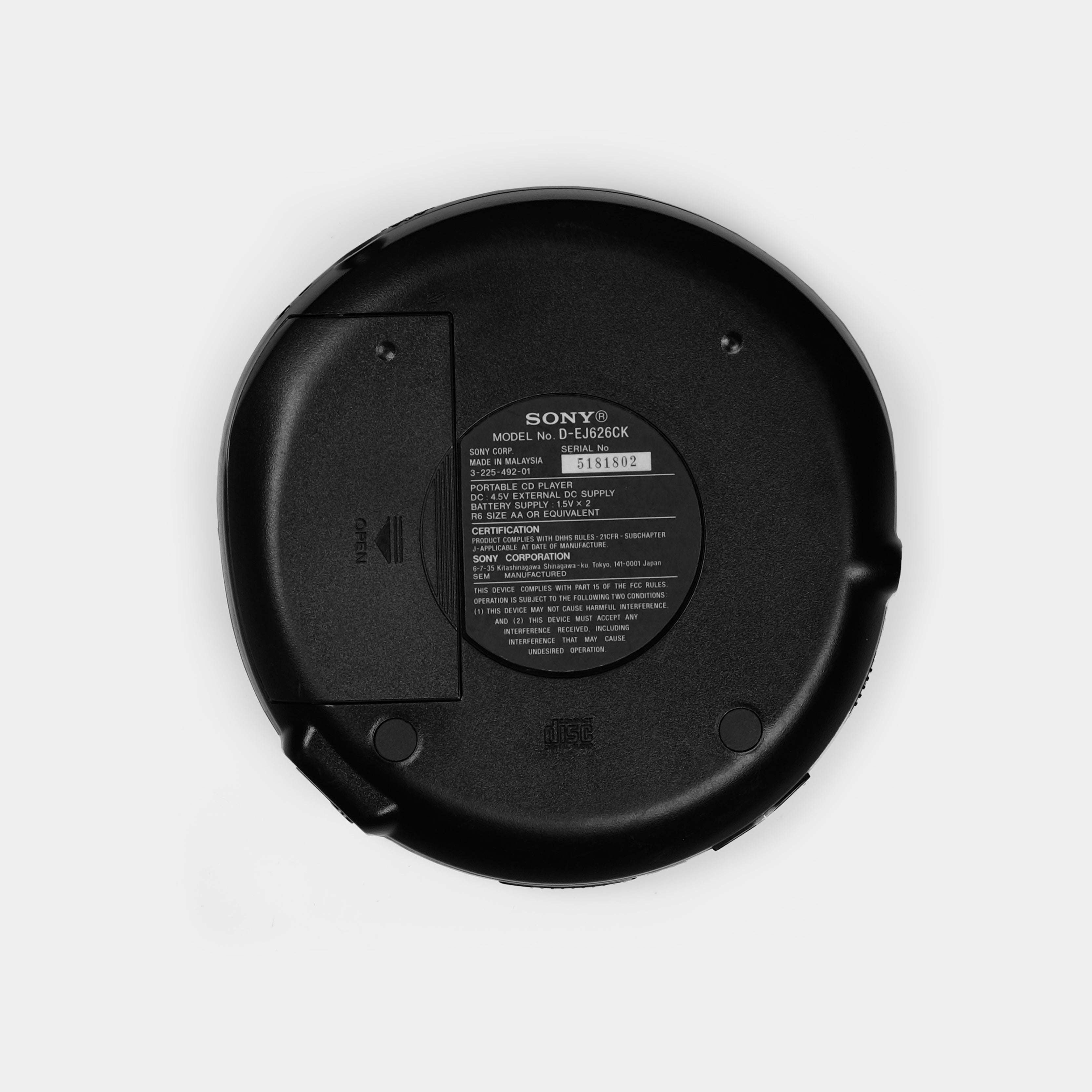 Sony Walkman D-EJ626CK Portable CD Player