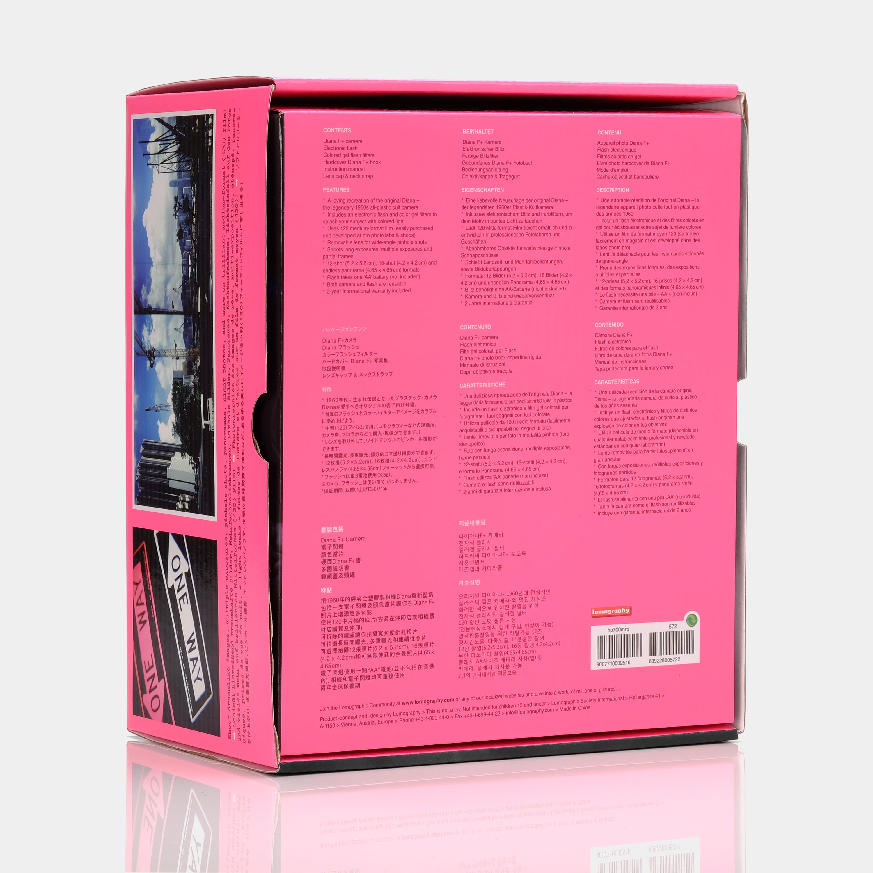 Diana F+ (Mr. Pink Edition) 120 Film Camera with Flash