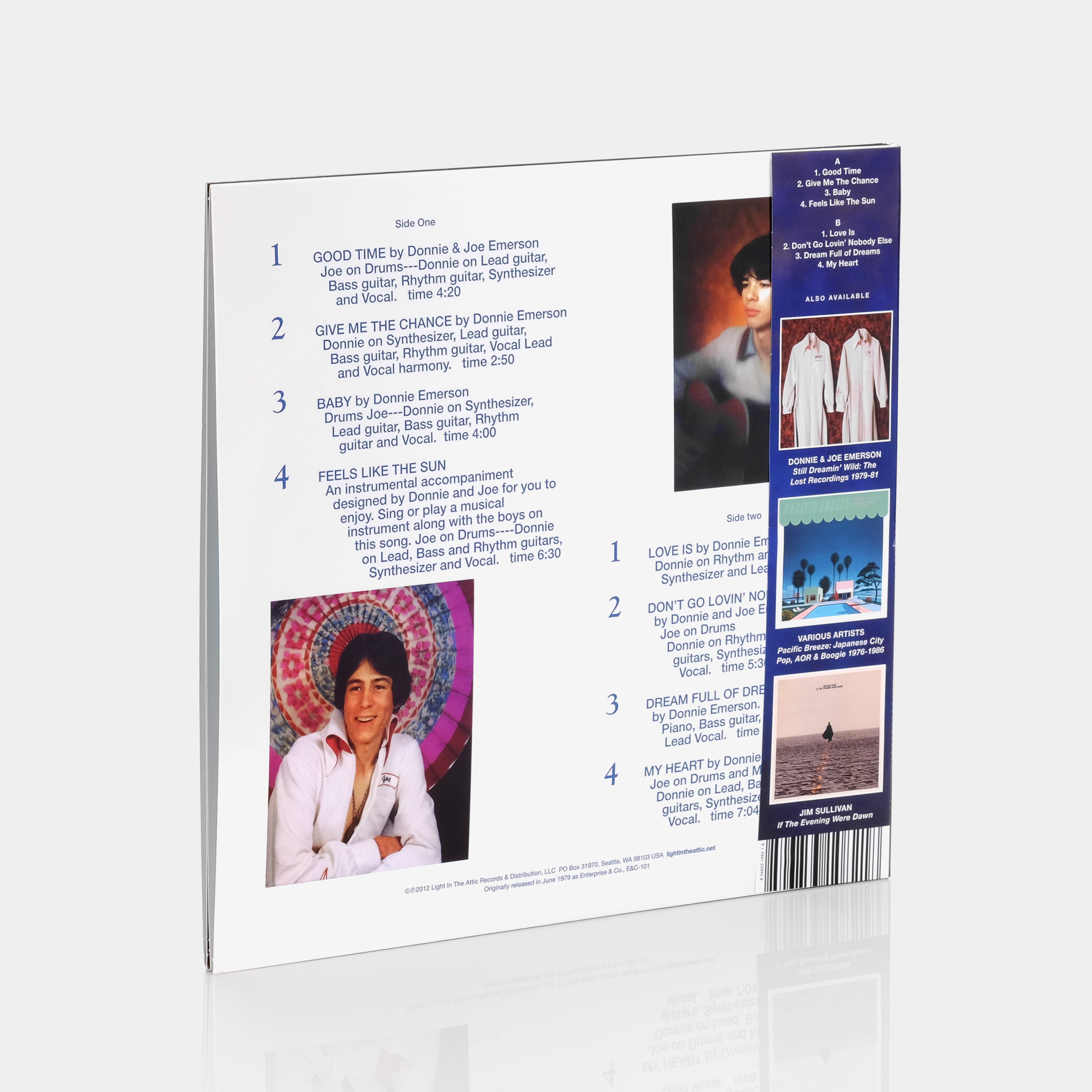 Donnie & Joe Emerson - Dreamin' Wild LP Blue Vinyl Record