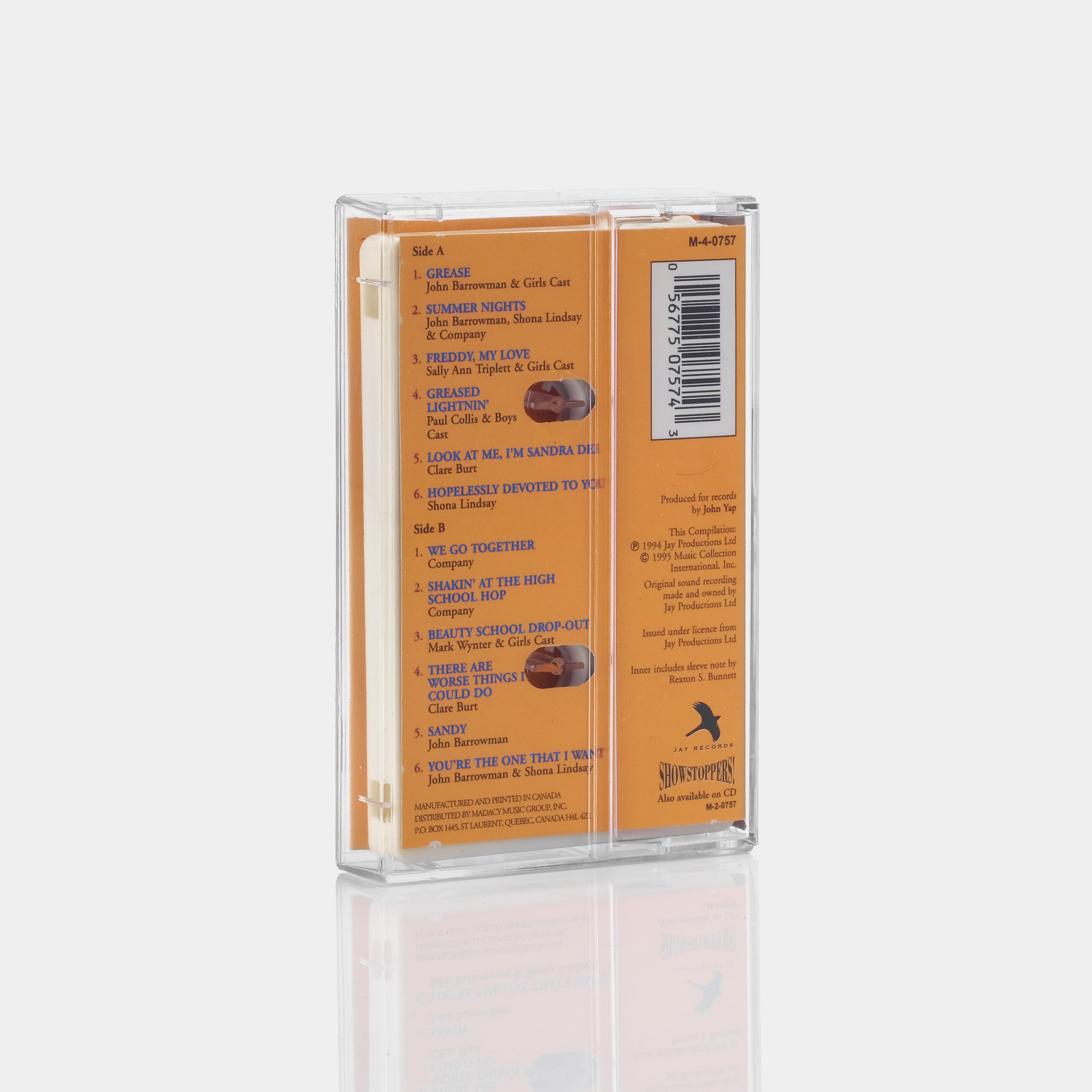 Songs From Grease Cassette Tape