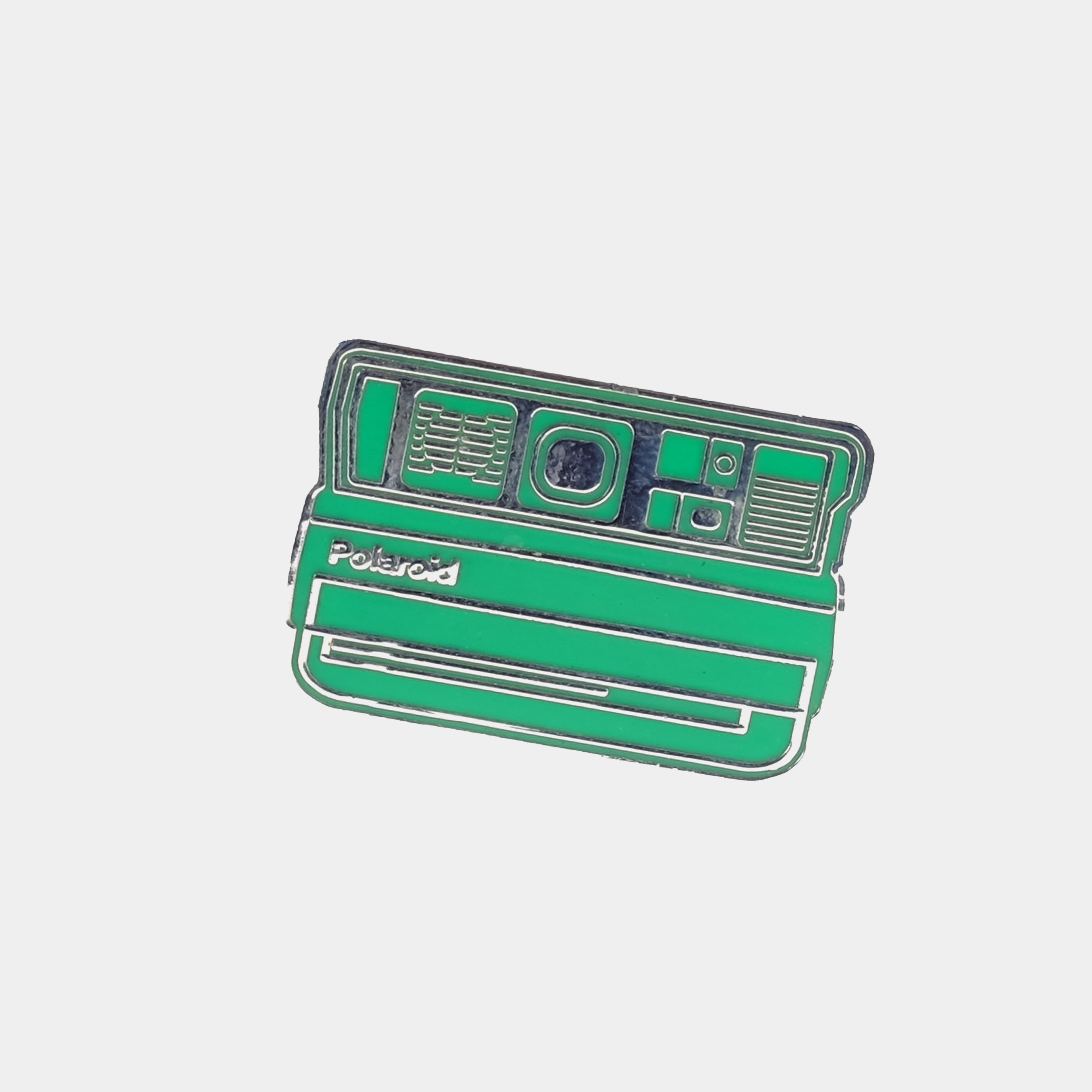 Green Spectra Polaroid Camera Enamel Pin