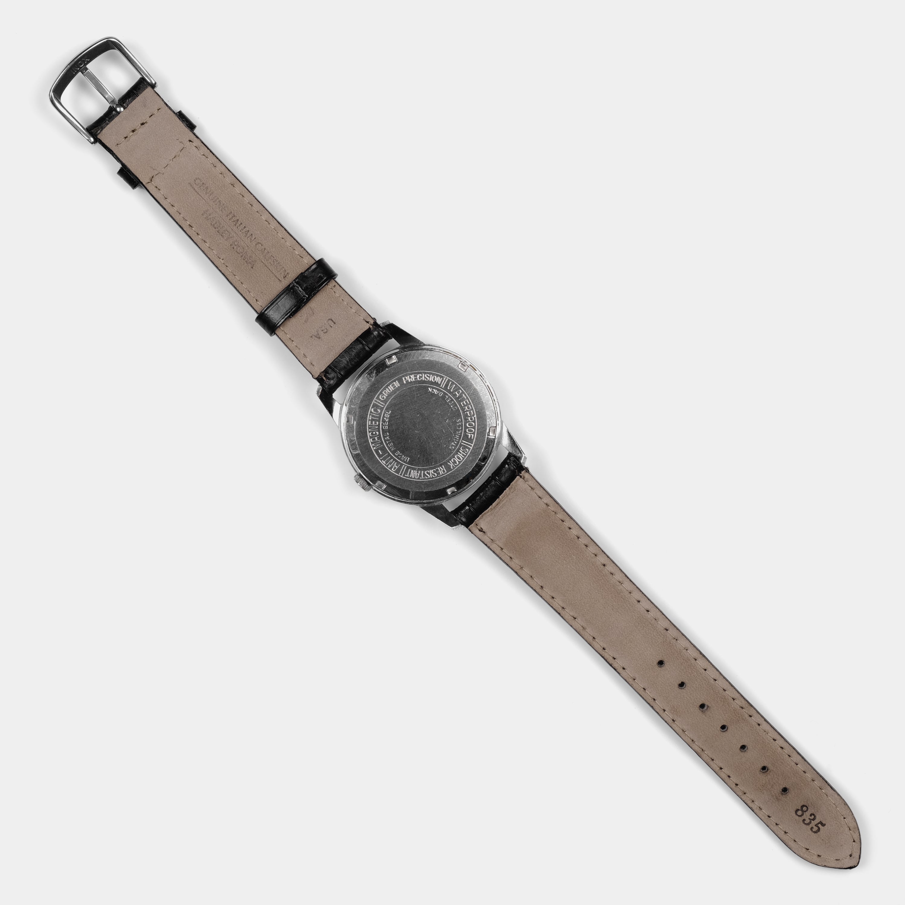 Gruen Day-Nite "Jump" Dial ref. 510 RSS CA Silver Sunburst Dial 1960s Wristwatch