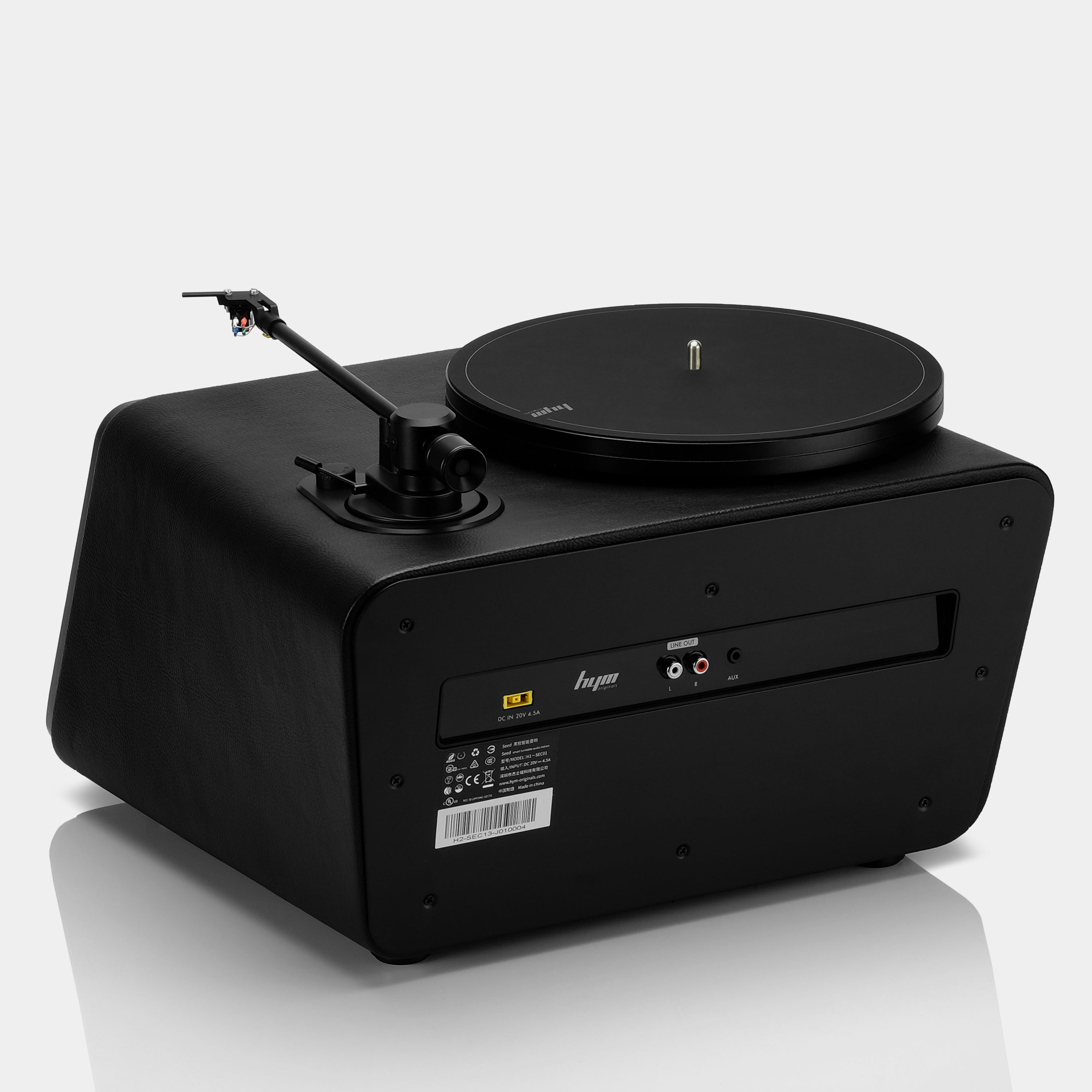 HYM Originals SEED Black Leather Turntable
