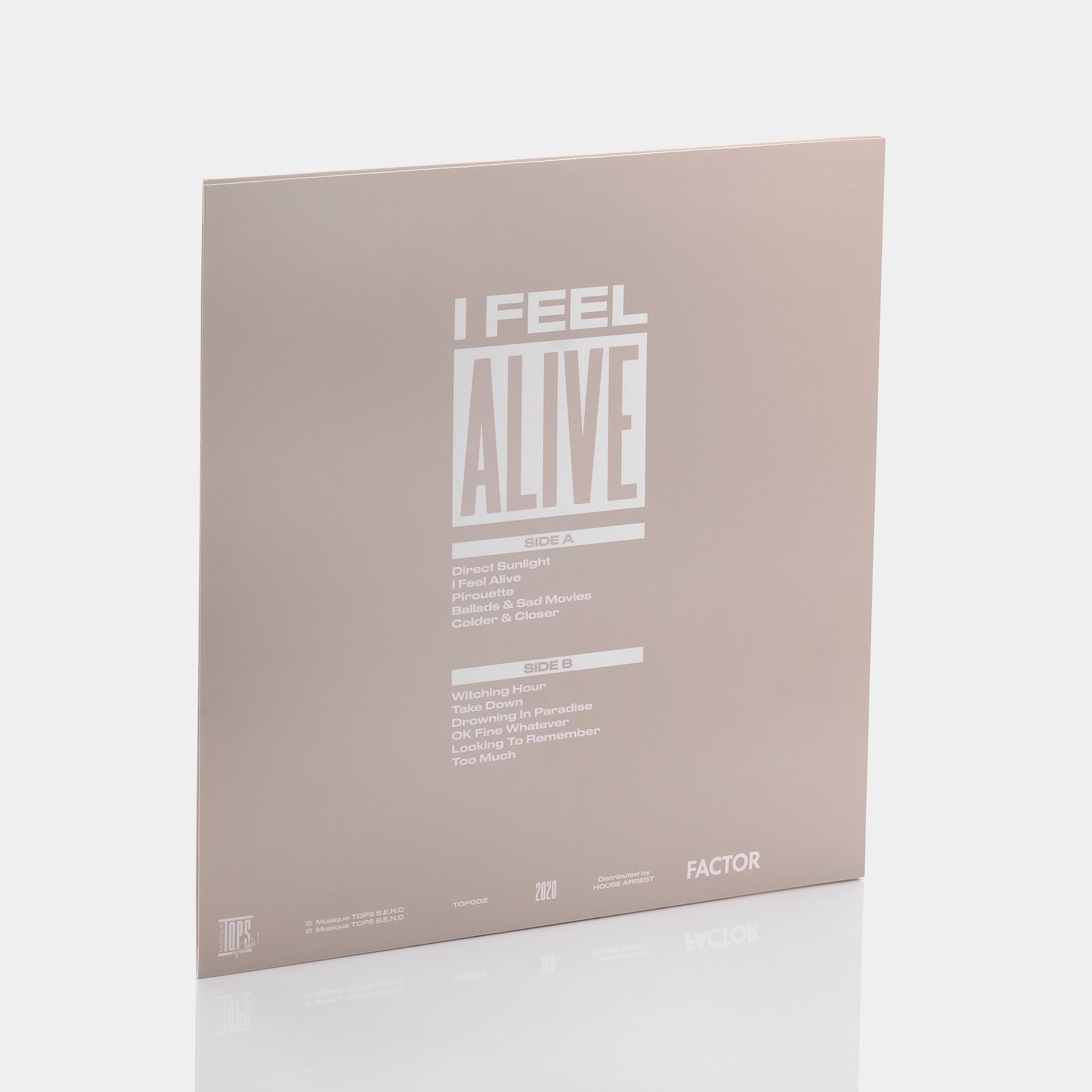 TOPS - I Feel Alive LP Light Green Vinyl Record