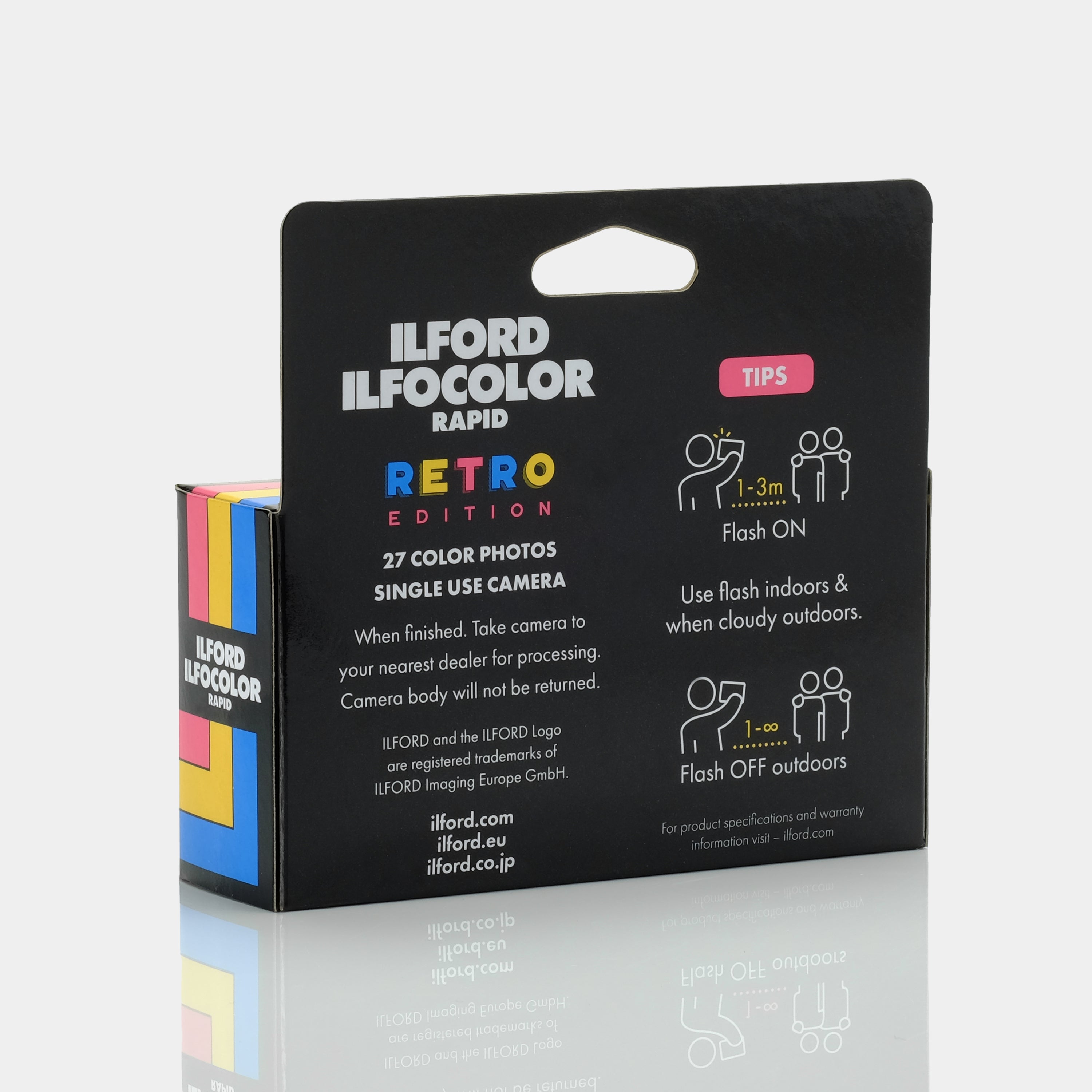 Ilford Ilfocolor Rapid Retro Edition Single Use 35mm Point and Shoot Film Camera