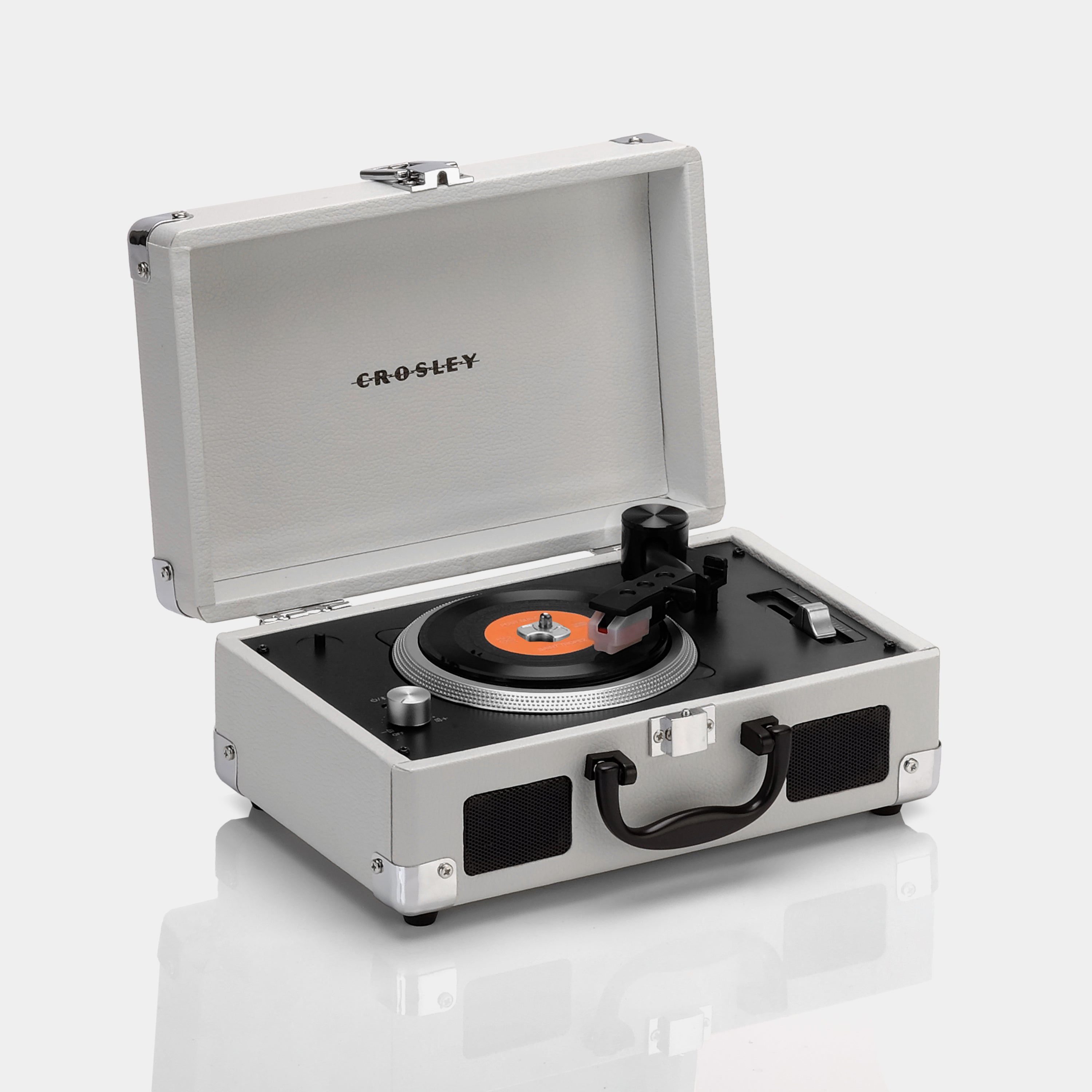 Crosley Mini Cruiser White Sand Portable Turntable with Bluetooth