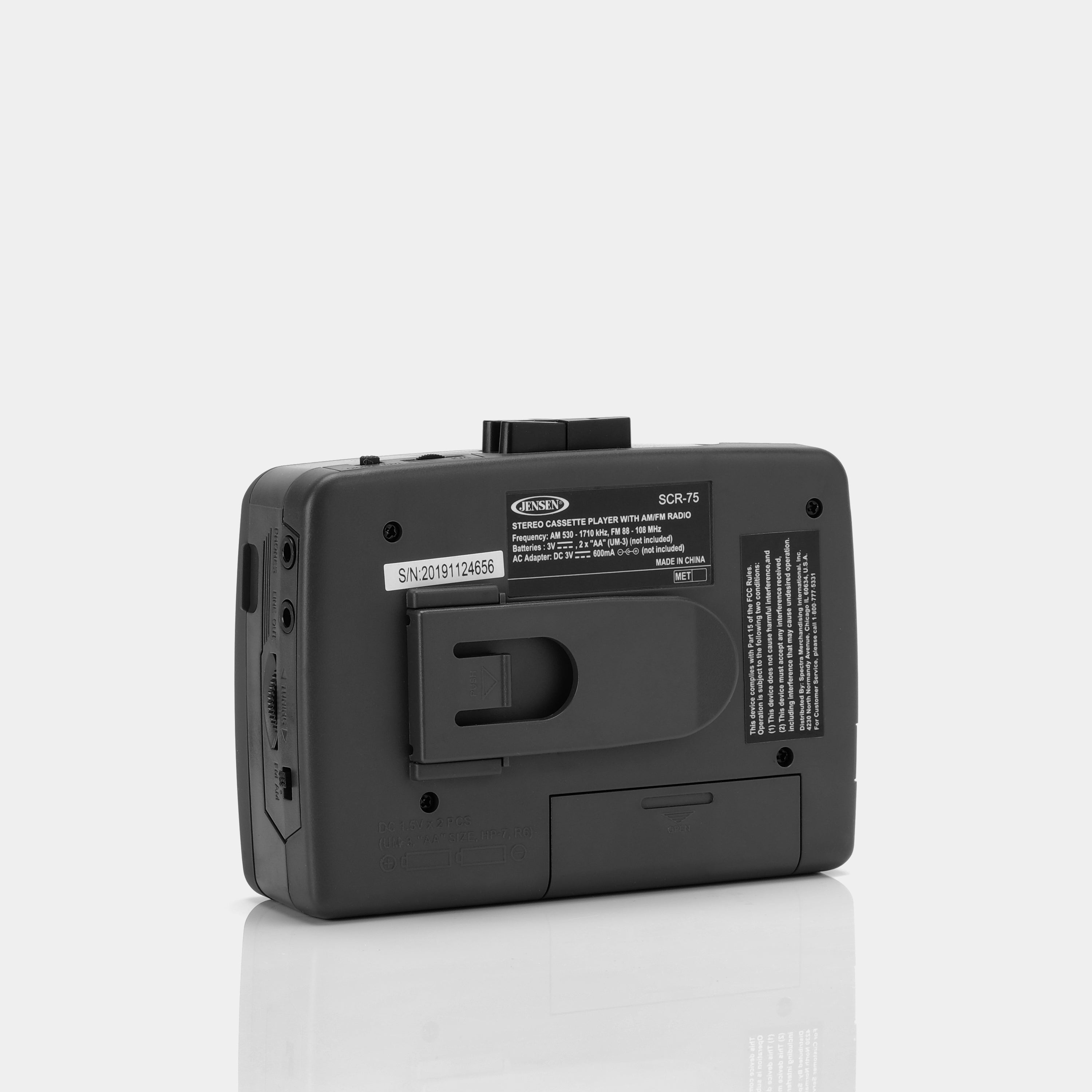 Jensen SCR-75 Portable Stereo Cassette Player